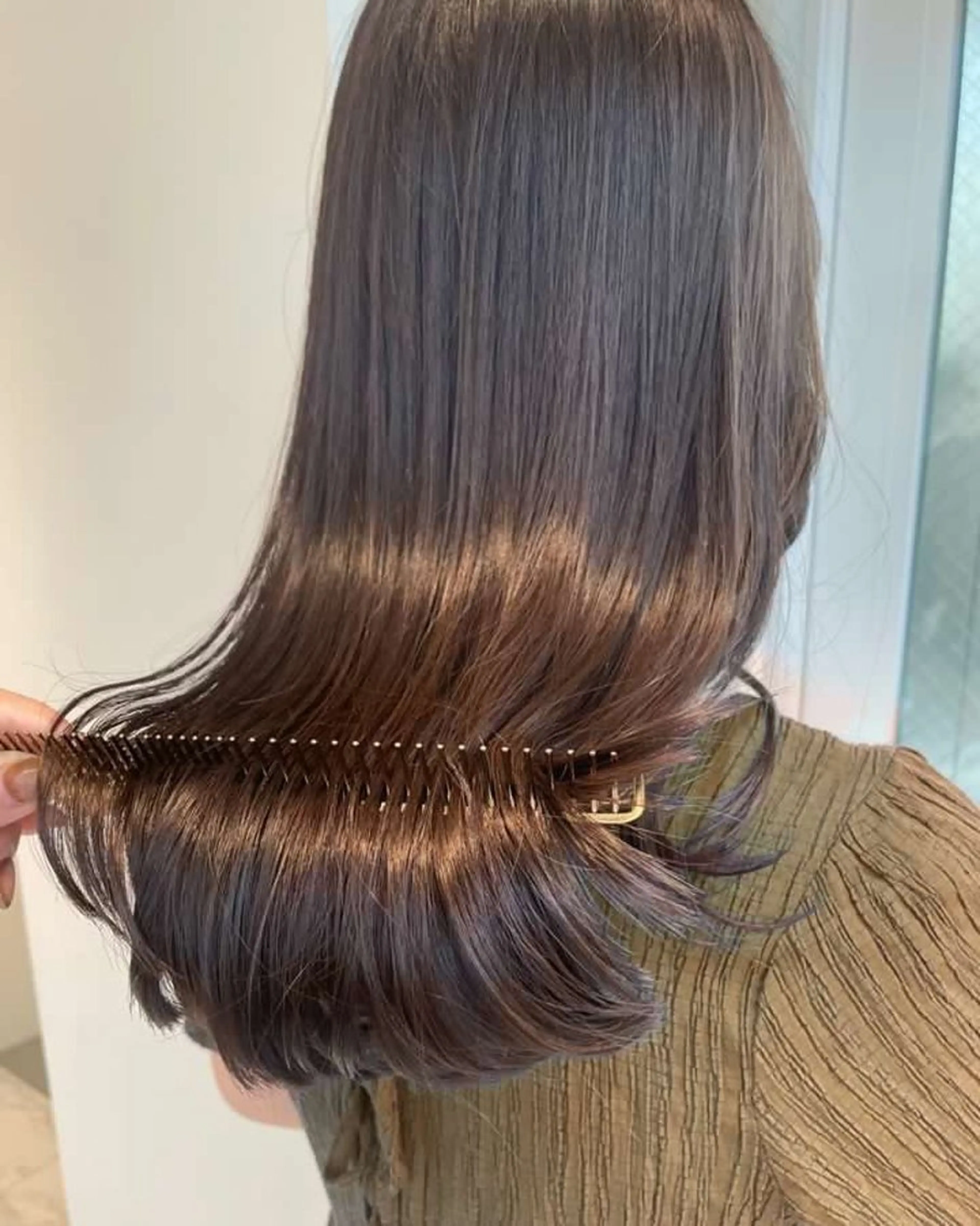 カラー ベージュカラー ブリーチ ダブルカラー ブリーチなしカラー 🫒🫒ブリーチなし 艶カラー🫒ヤマシロのヘアスタイル