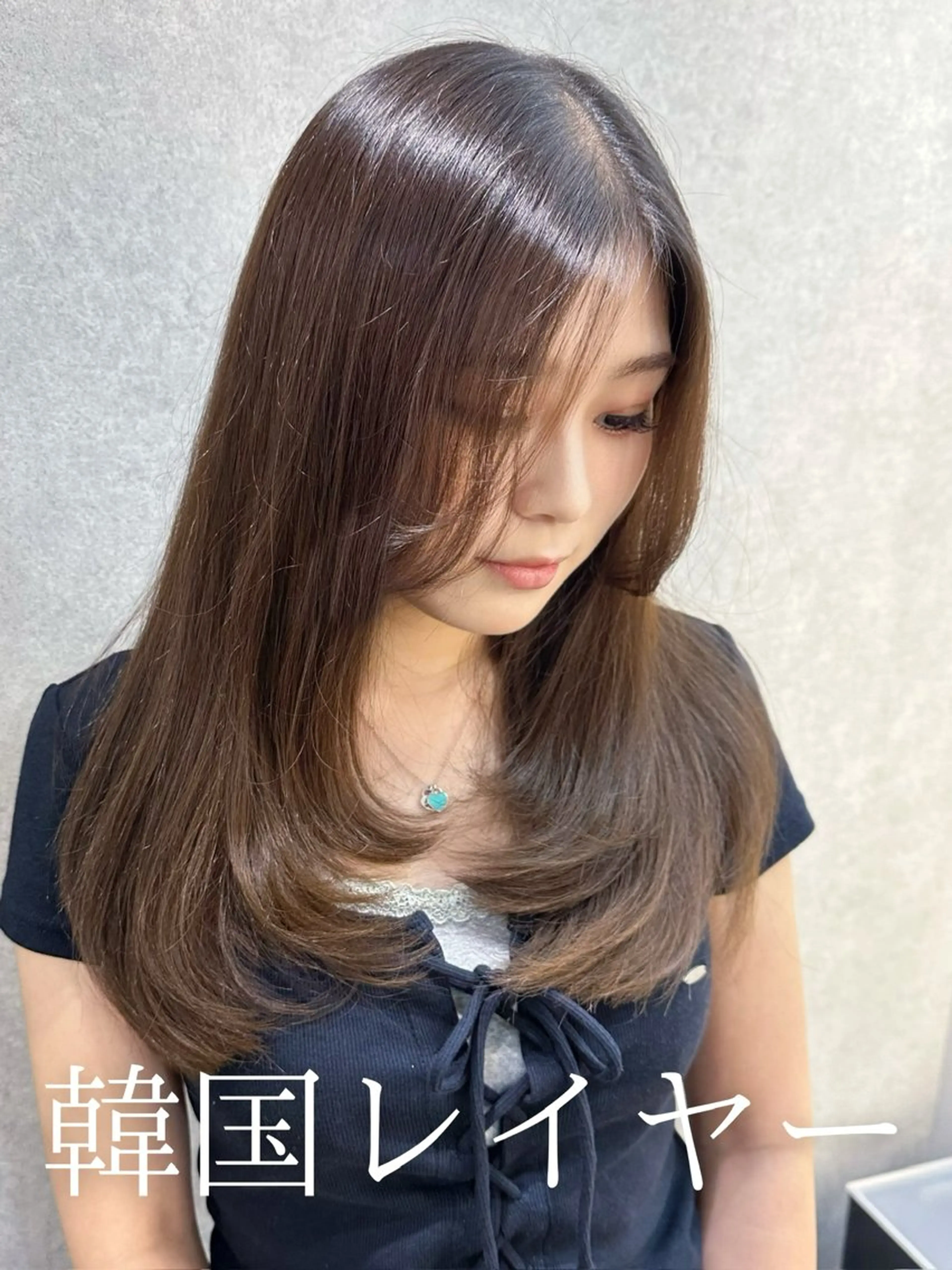 セミロング 韓国風パーマ/ 韓国ヘア/大森千寛のヘアスタイル