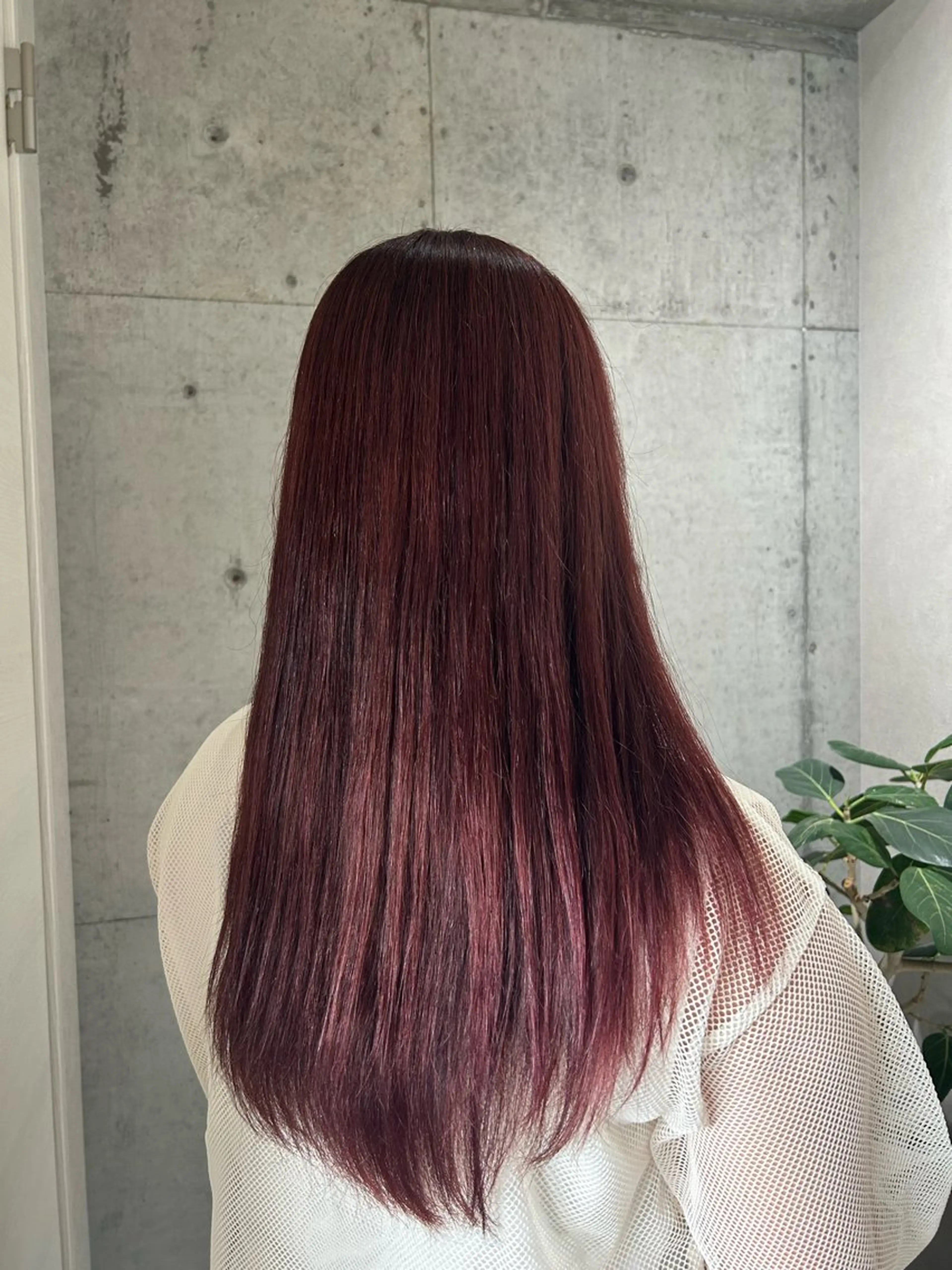 ロング カラー ピンクカラー Plume.所属・おおひら ののはのヘアスタイル