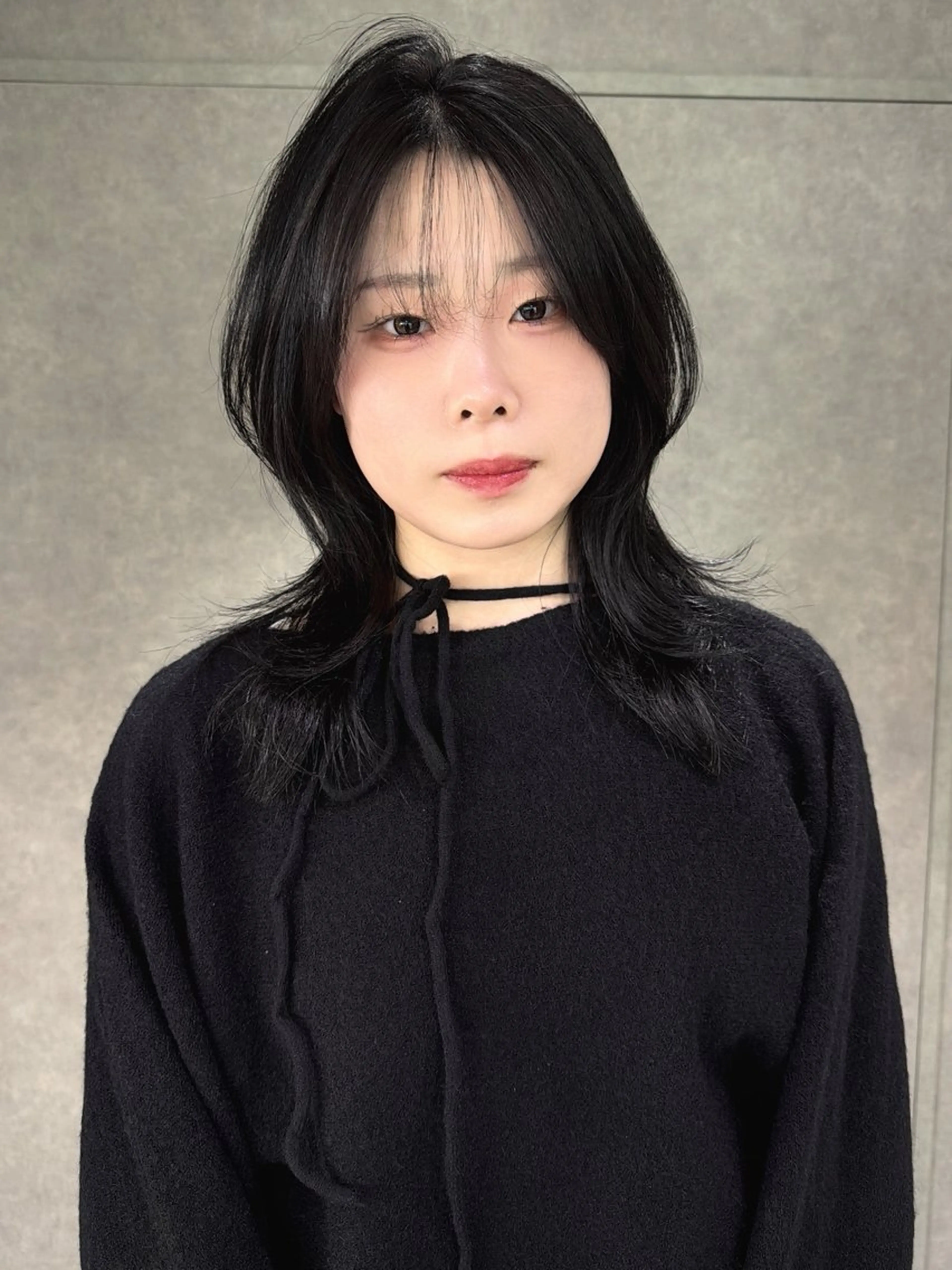 ミディアム カラー カット ヘアカラー yu-kaハッシュ カット/韓国レイヤーのヘアスタイル