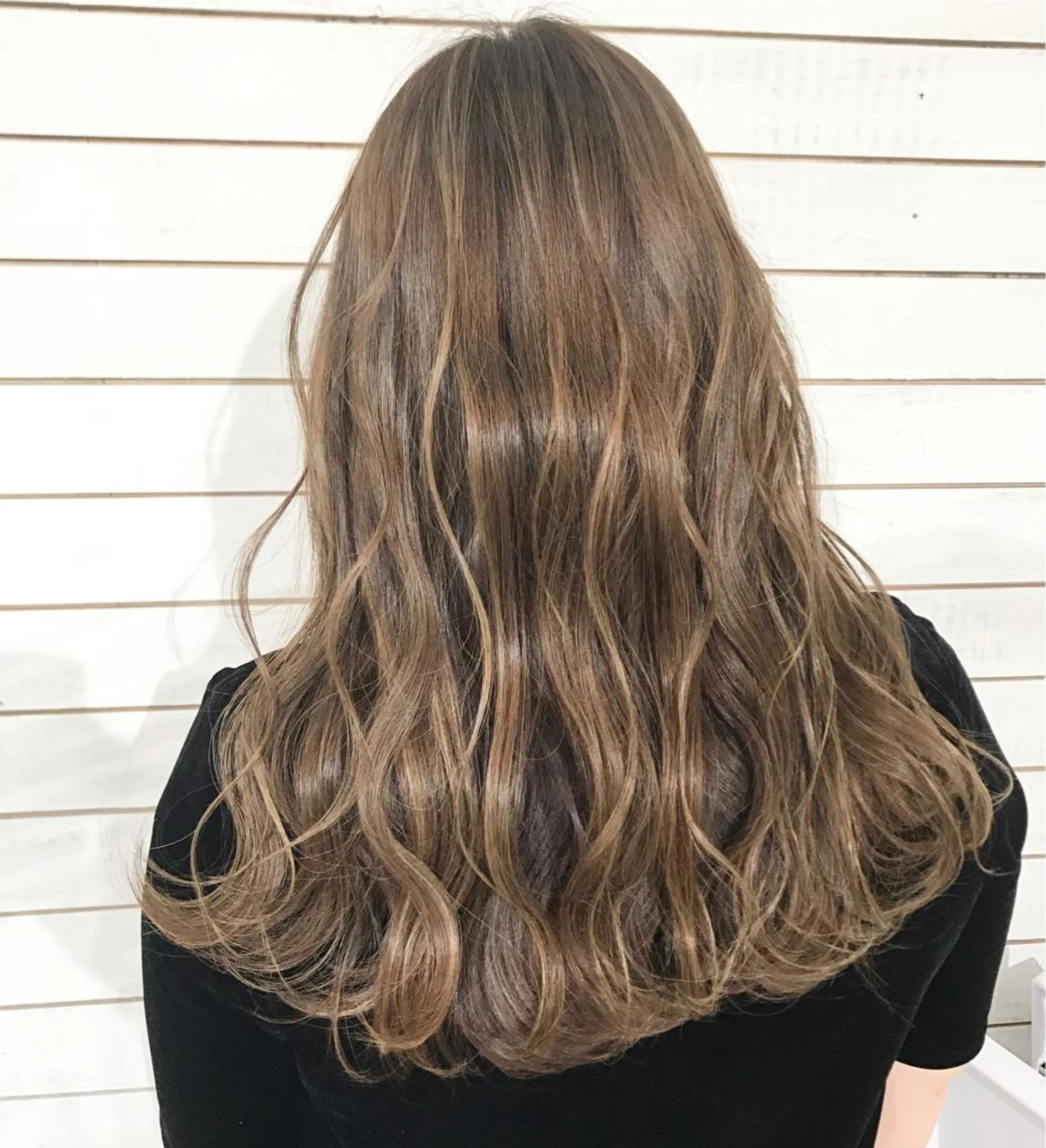 ロング カラー グレージュ ハイライトカラー ハイライト BANK'S hair所属・💐ケラチン 髪質改善寺坂雄飛💐のヘアスタイル