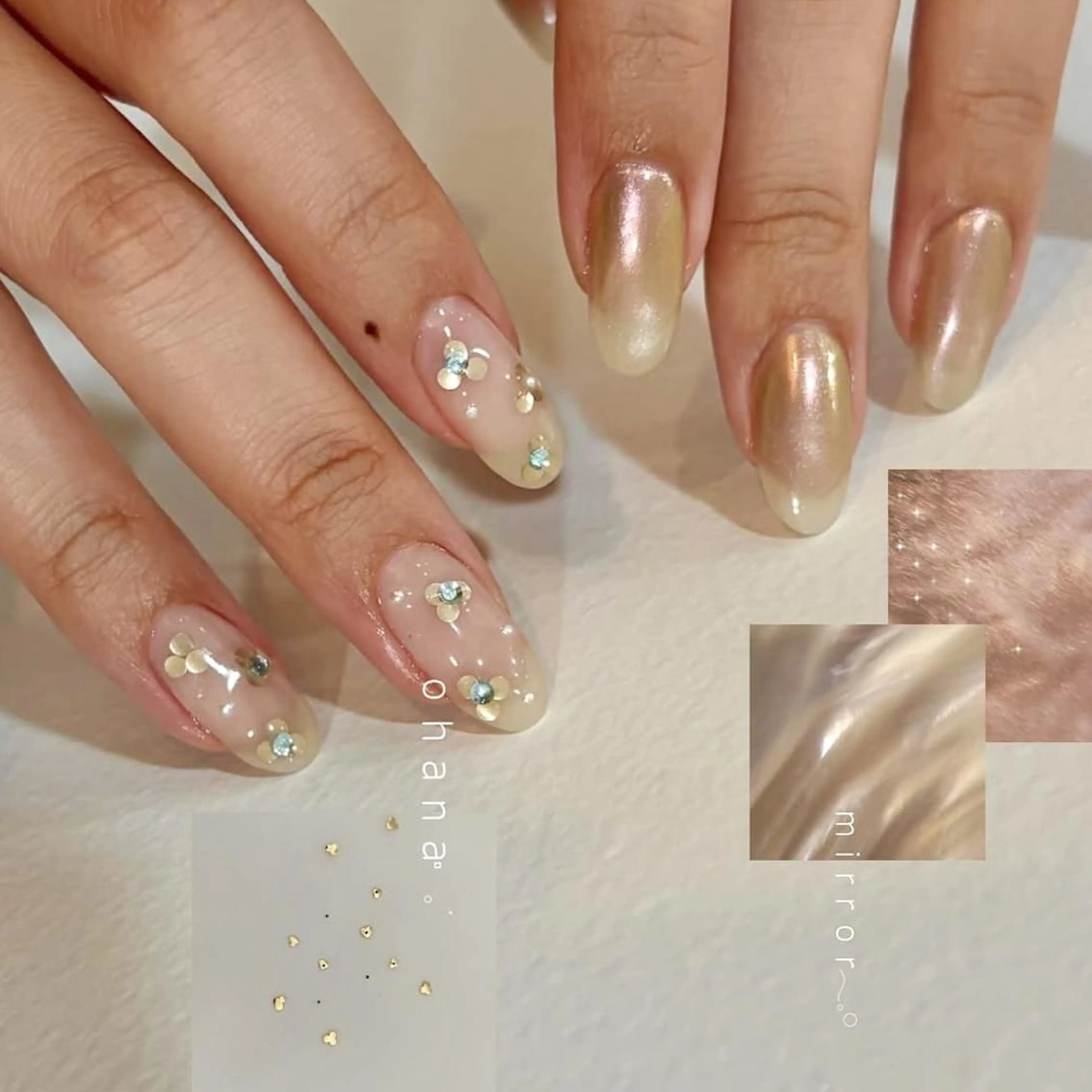 大人nail華やかに🎄💫【おまかせart5本コース💕】hand 3400円✨ (オフ1100円・自爪育成ケア）の写真