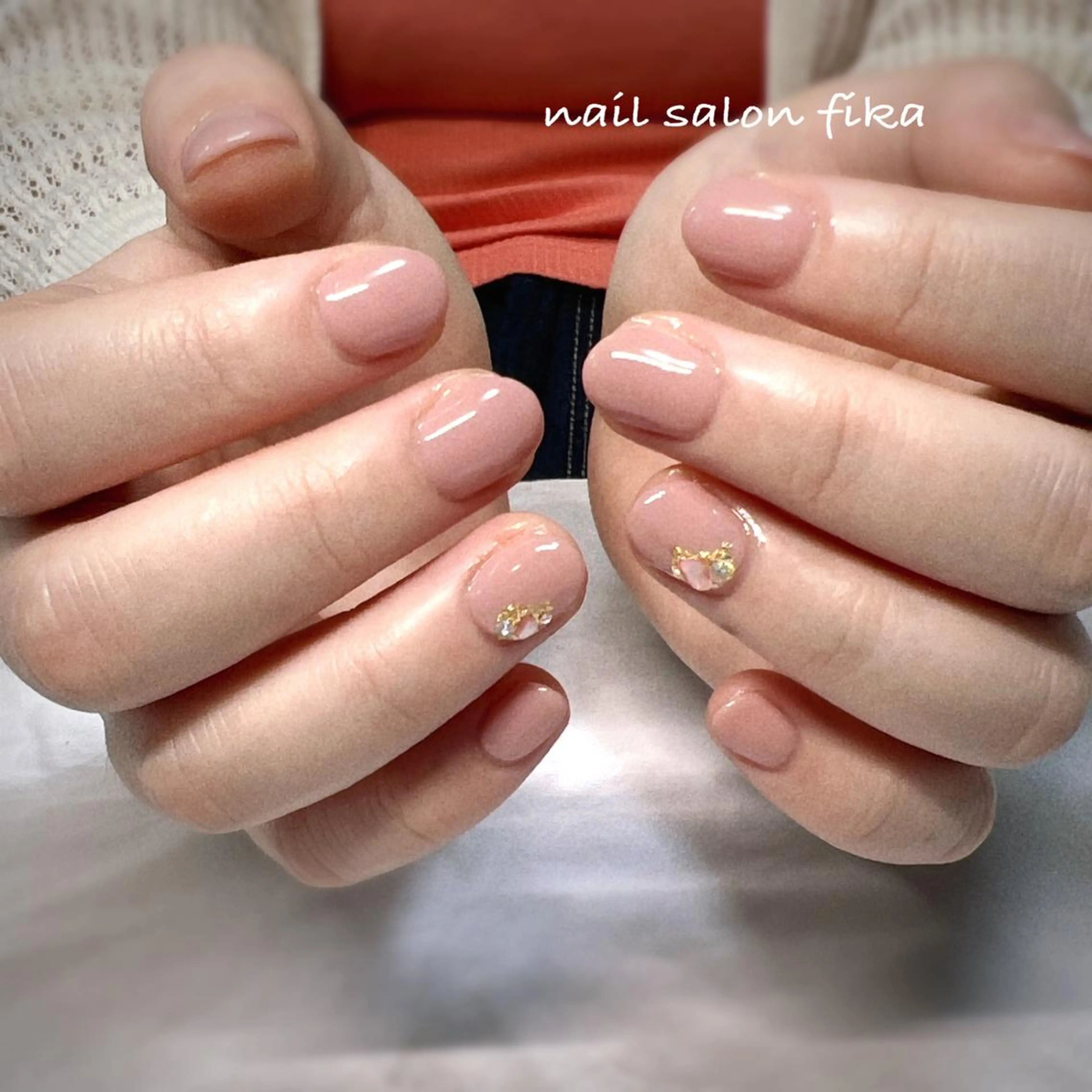 ネイル オフィスネイル ワンカラーネイル ショートネイル シンプルネイル nail salon fikaのネイルデザイン