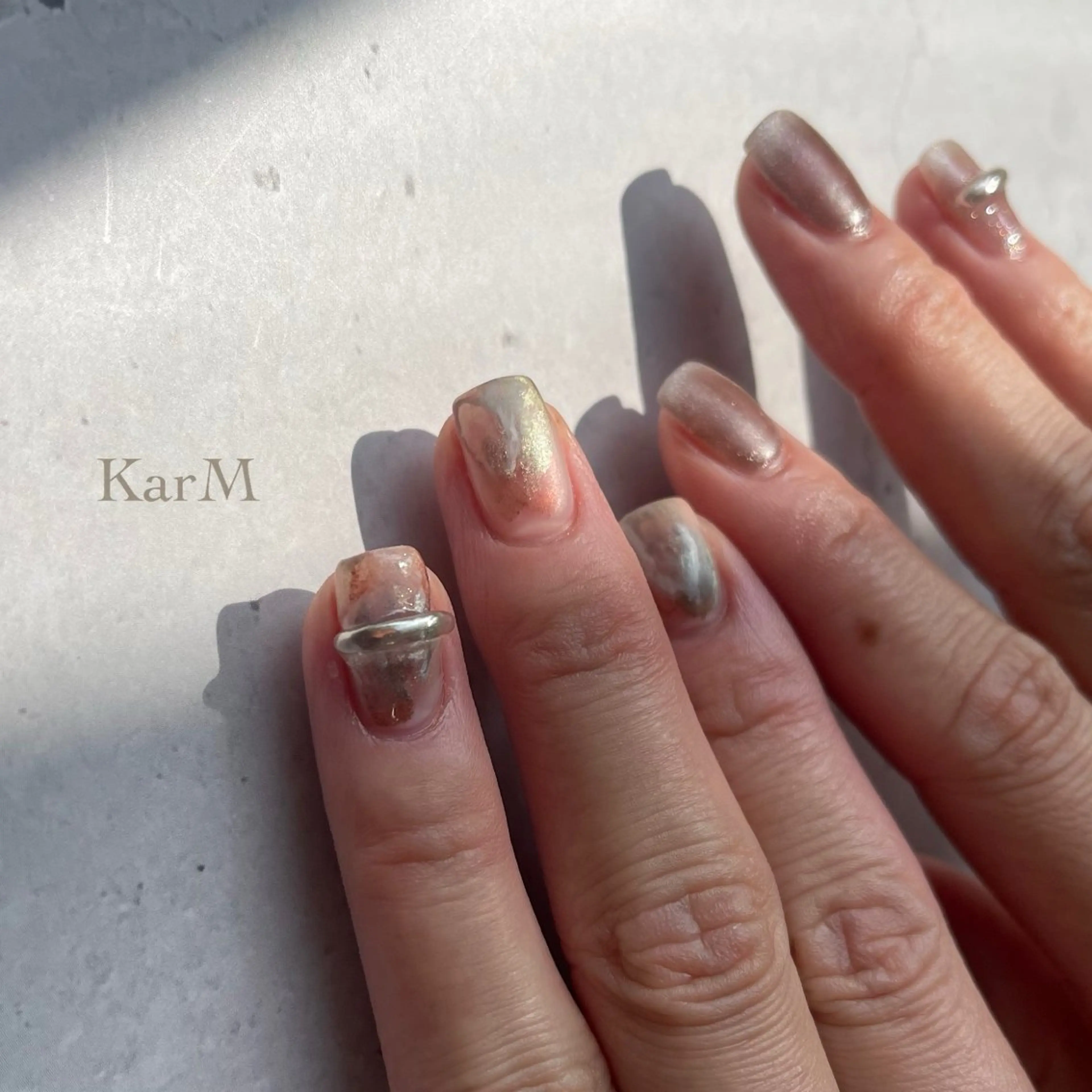 ネイル アートネイル オーロラネイル チークネイル フットネイル フレンチネイル ハンドネイル ogino karinのネイルデザイン