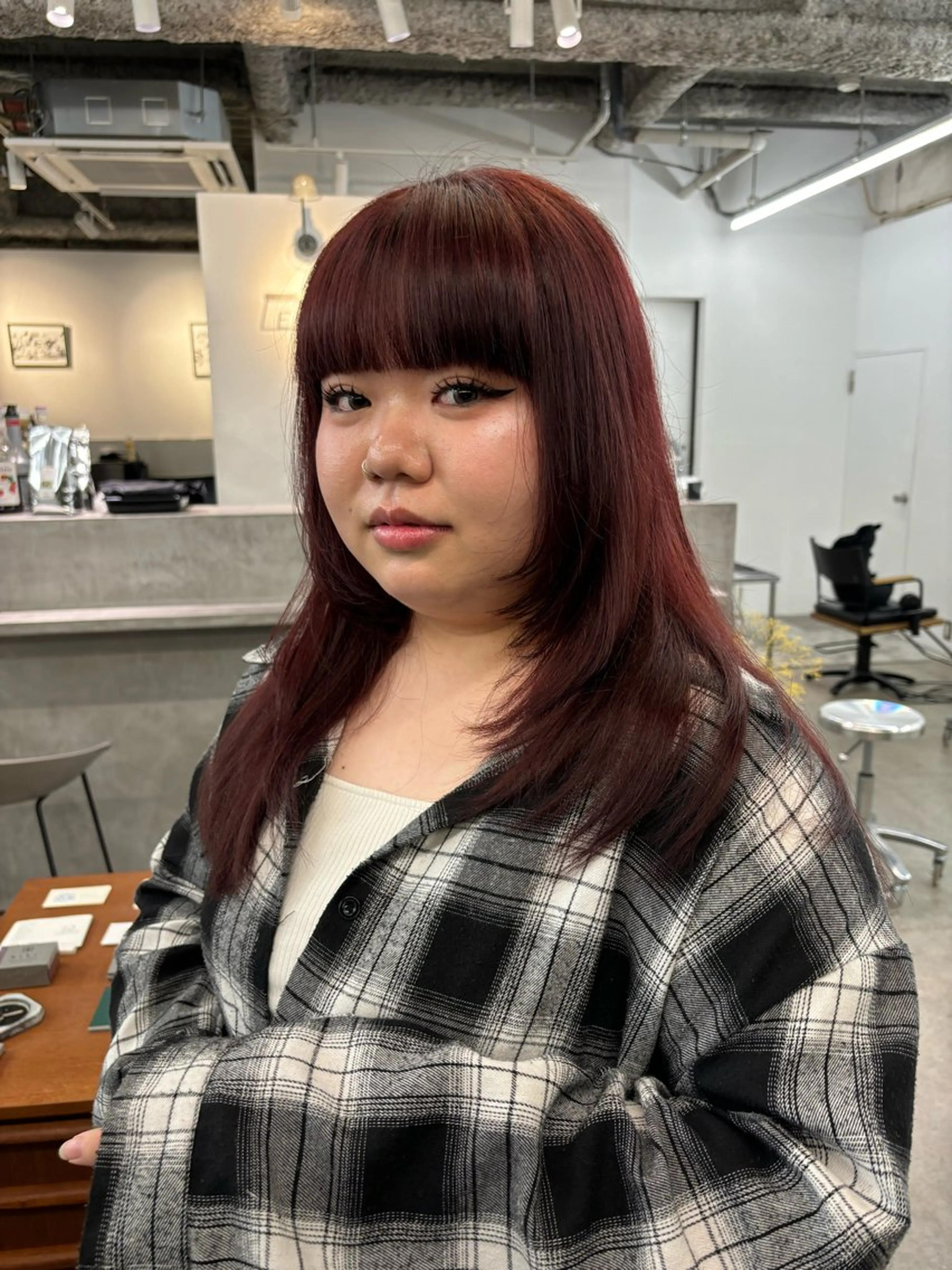 ロング カラー レッドカラー Qin所属・ルーツカラー 🌟  ミキのヘアスタイル