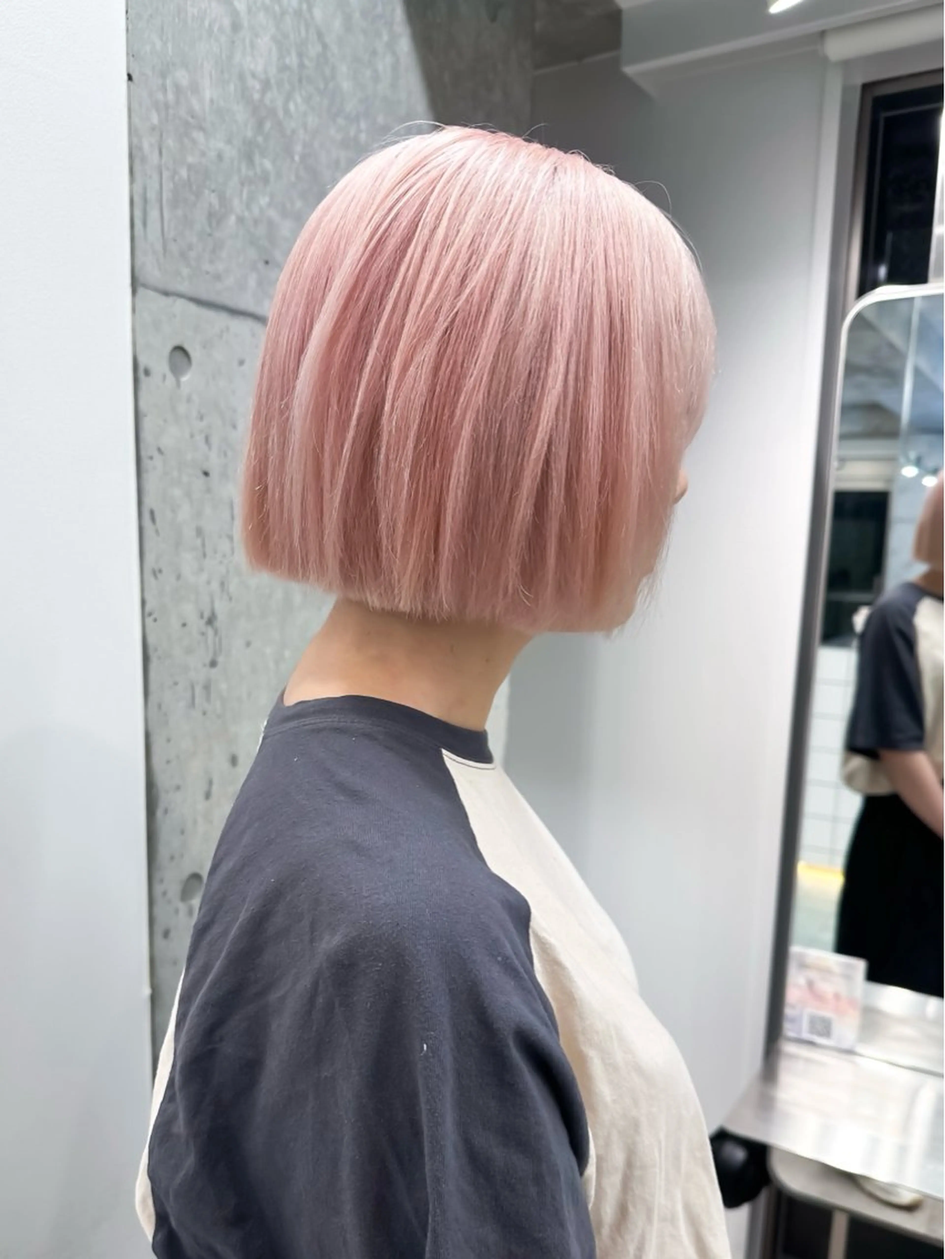 ショート カラー ピンクカラー ホワイトピンク Cinq所属・ハイライト🌟/ ボブ/豊田のヘアスタイル