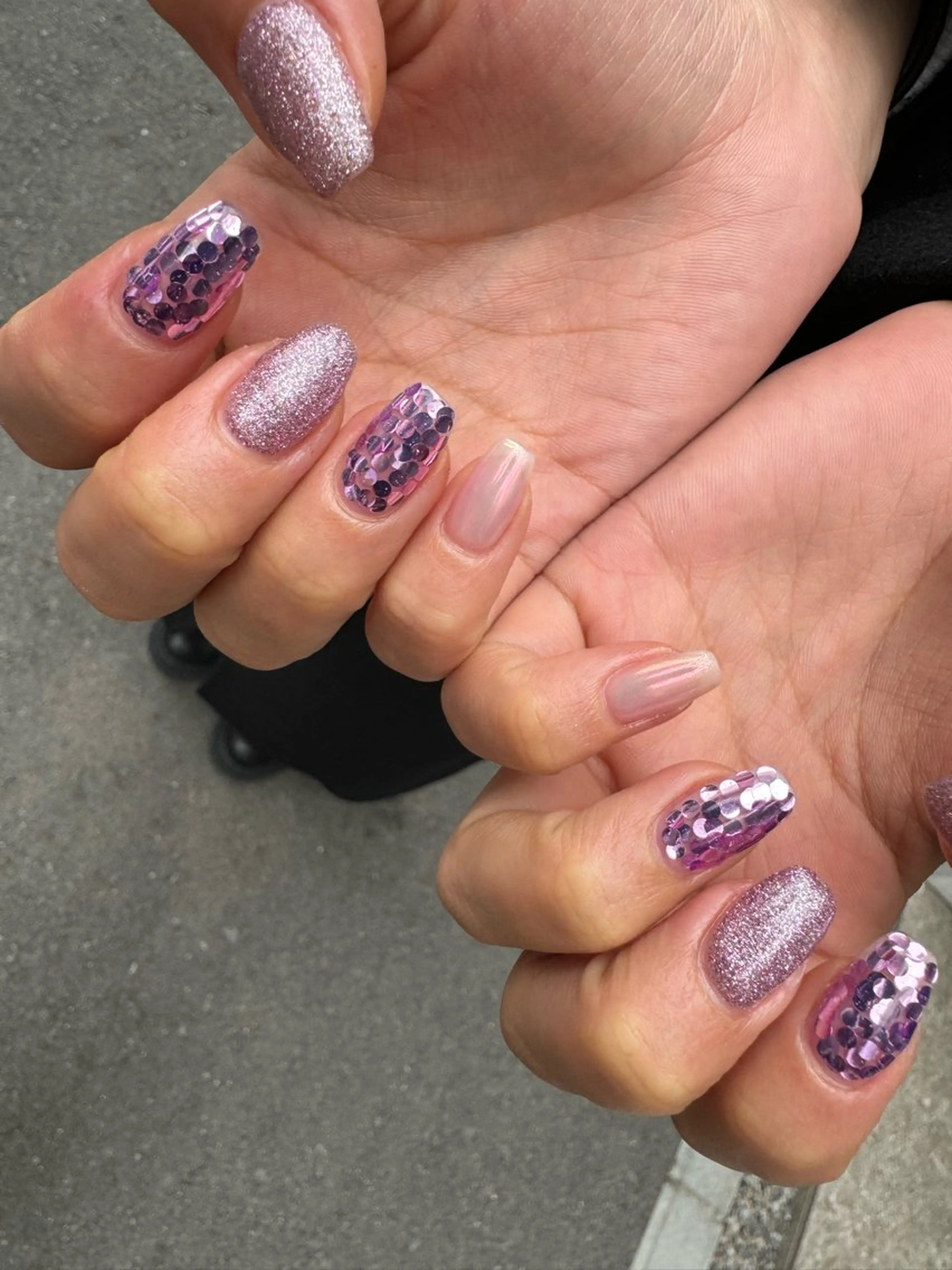 ネイル アートネイル フレンチネイル 韓国ネイル マグネットネイル マグネットフレンチ MH_ Nailのネイルデザイン