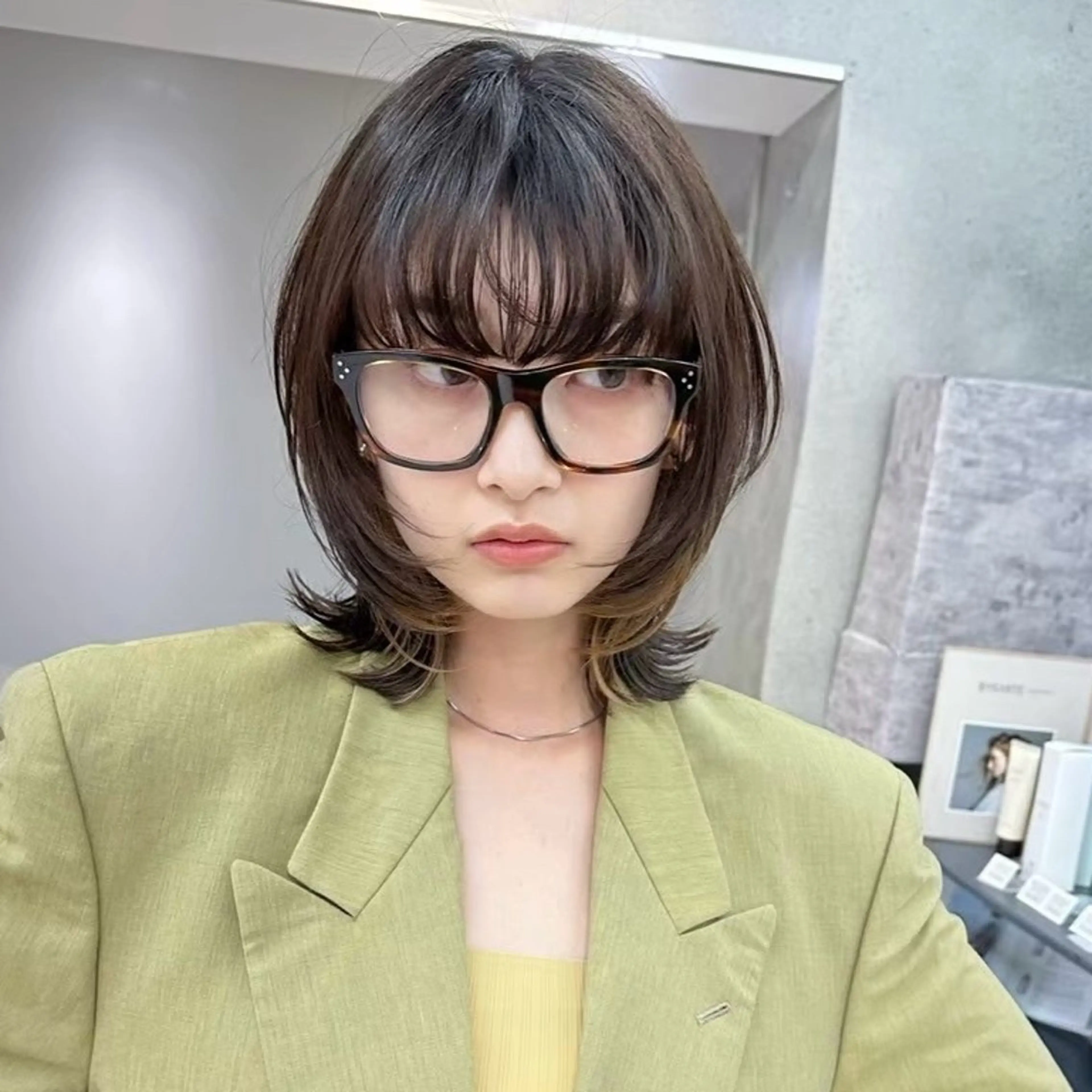 ミディアム カラー Hiroto/表参道 /暗髪/モード♠️のヘアスタイル