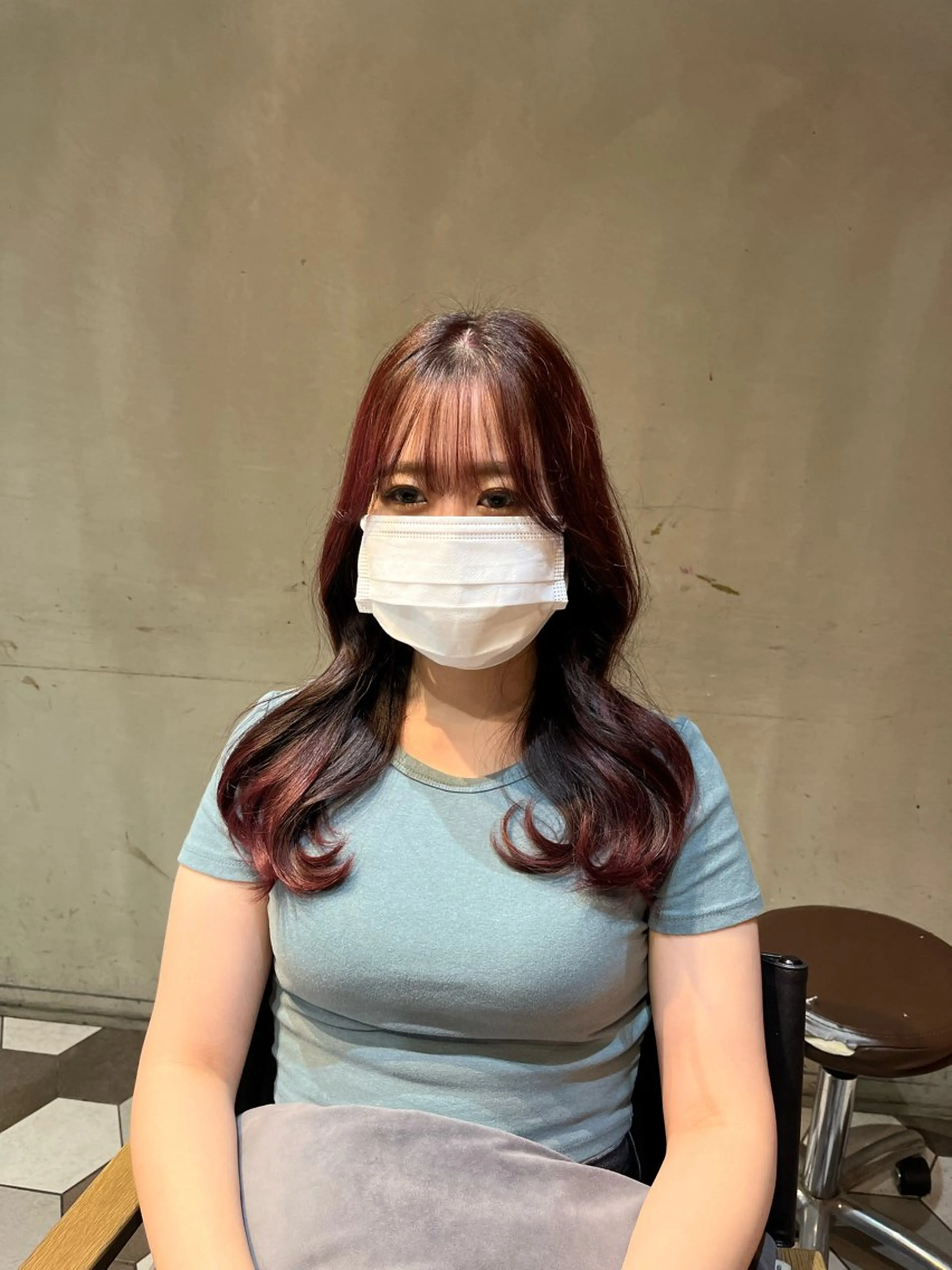 カラー 似合わせ顔まわり カット💛森尾真由美のヘアスタイル