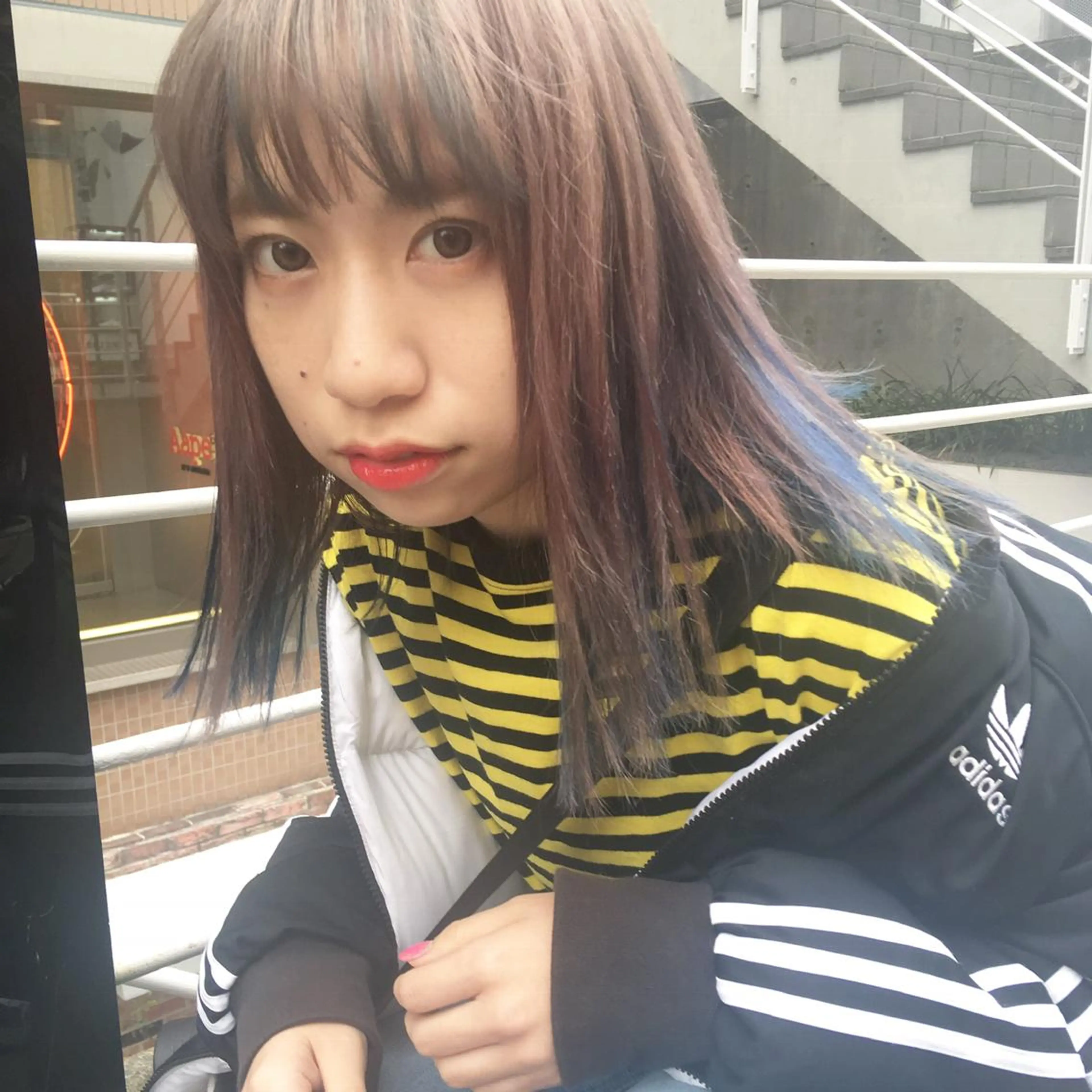 ミディアム カラー ピンクベージュ/新潟 万代/高橋桃葉🍑のヘアスタイル