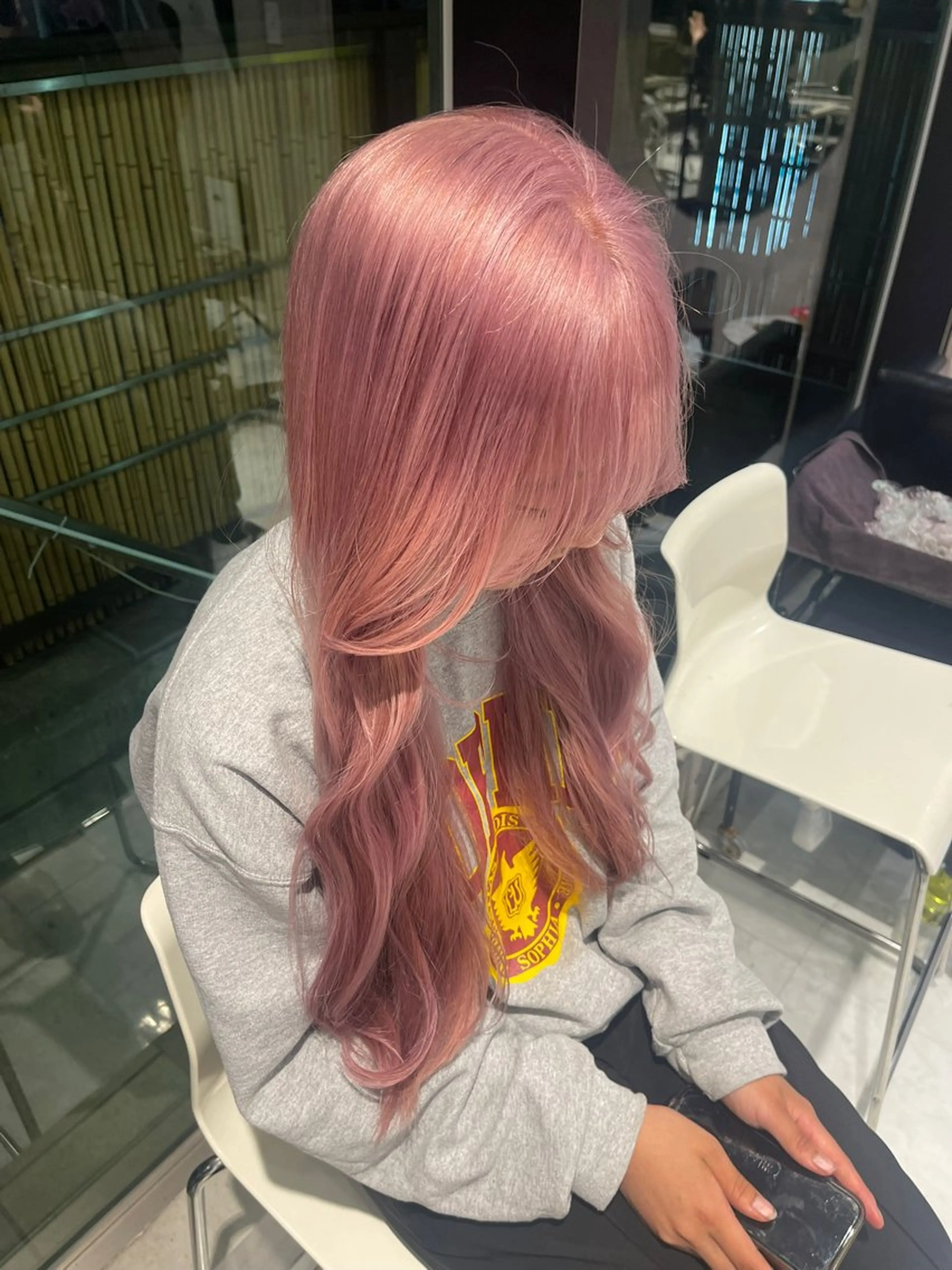 カラー ヘアカラー TENSHO ハイトーンレイヤーのヘアスタイル