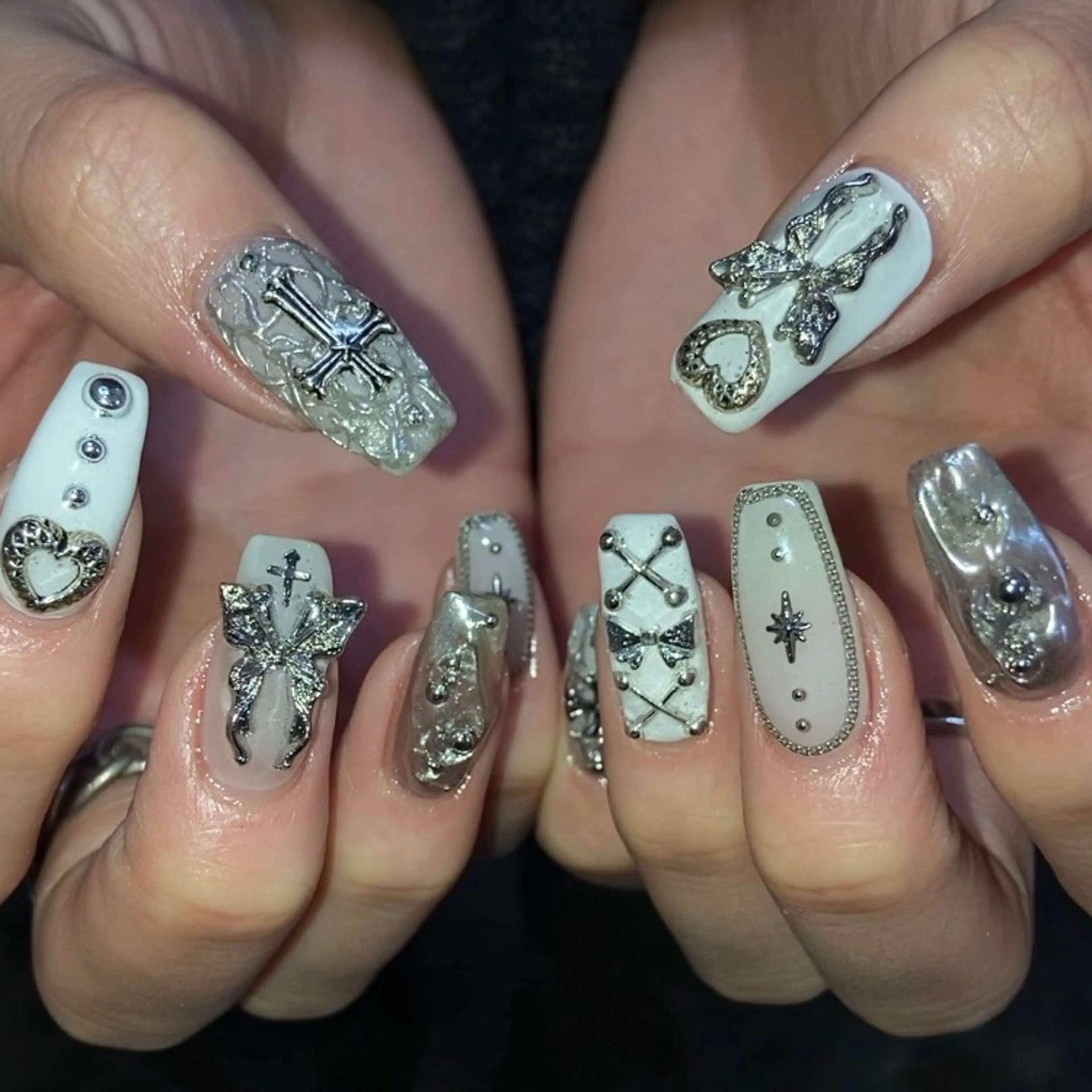 ネイル ハンドネイル フットネイル kana/モード ・グランジ໒꒱のネイルデザイン