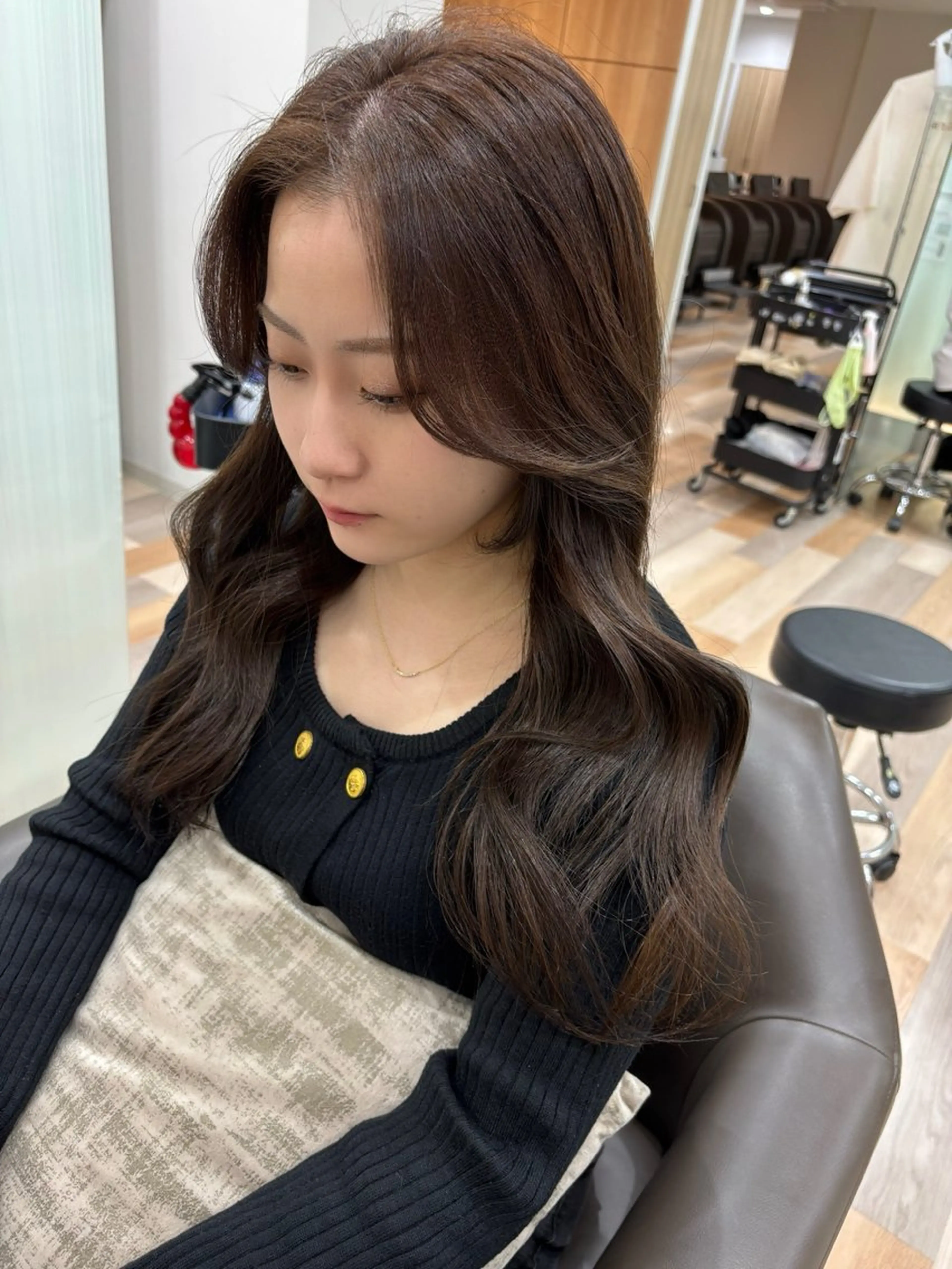 ロング カット 韓国/顔周りカット /キム チョウヒのヘアスタイル