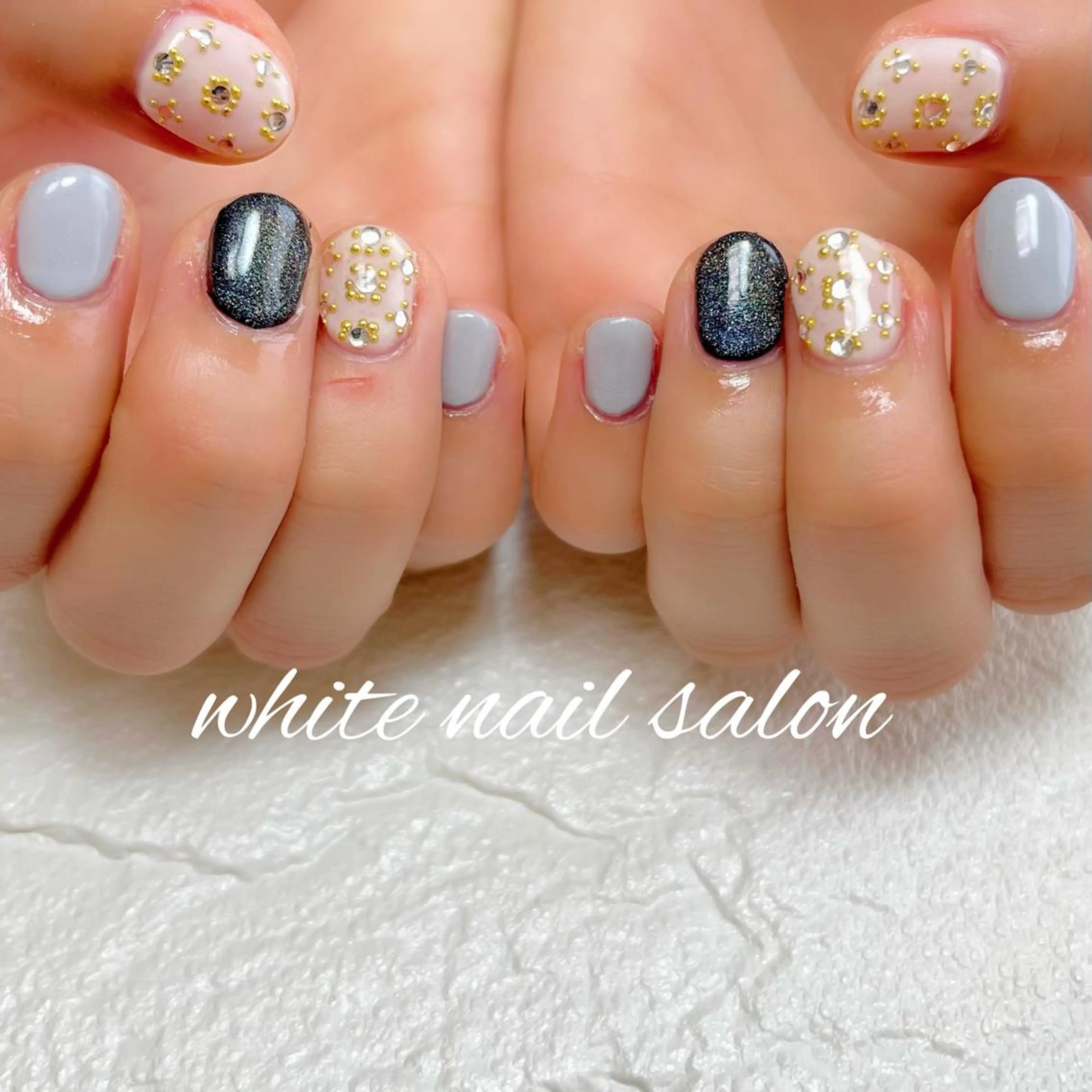 ネイル フットネイル ジェルネイル ハードジェル ラメ(グリッター) 持ち込み ハンドネイル white nail salonのネイルデザイン
