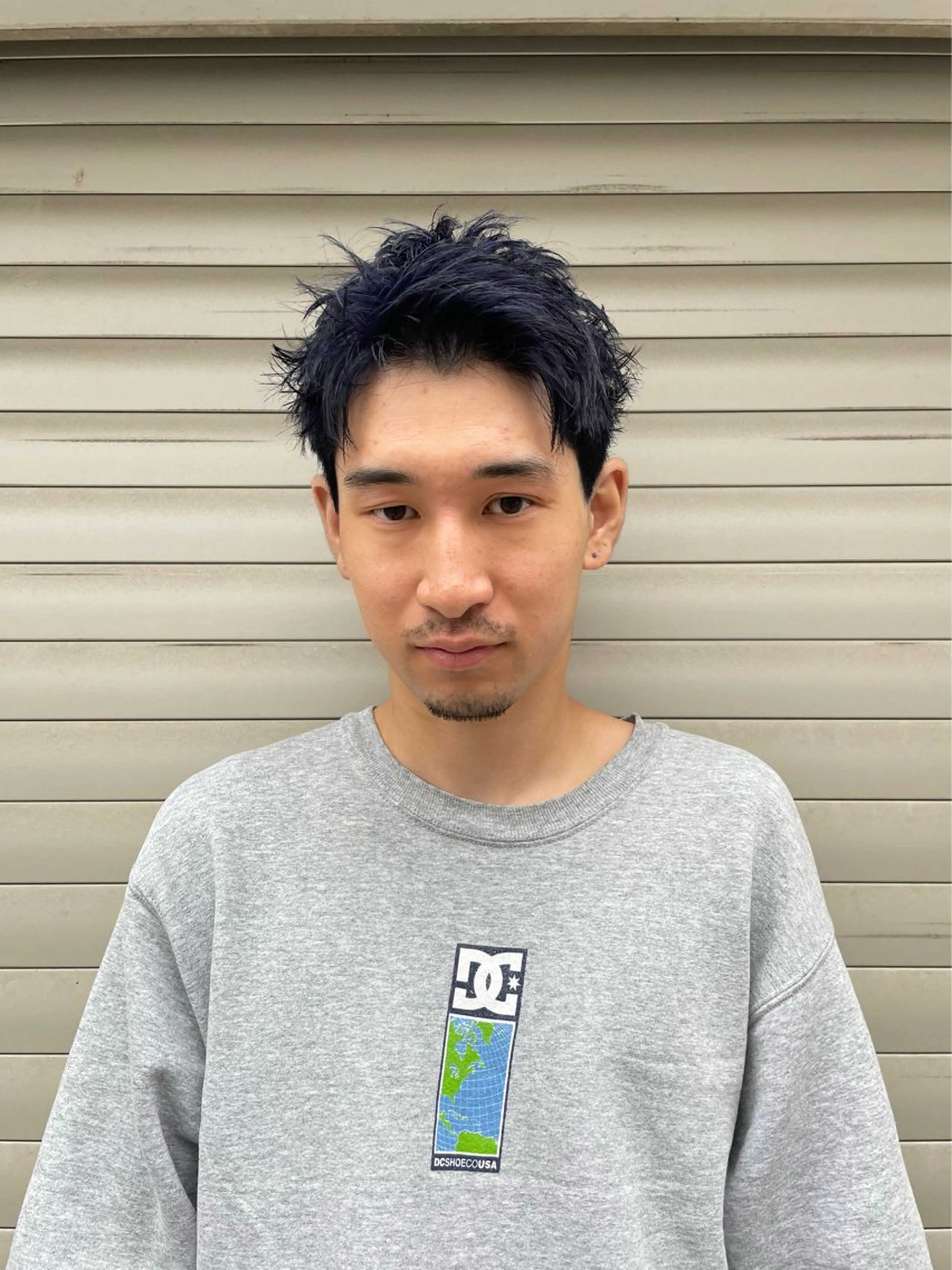 ショート カラー メンズ スパイキーショート ブルーカラー ネイビーカラー ショートヘア ブリーチ/レイヤー 💙ayame💙のヘアスタイル