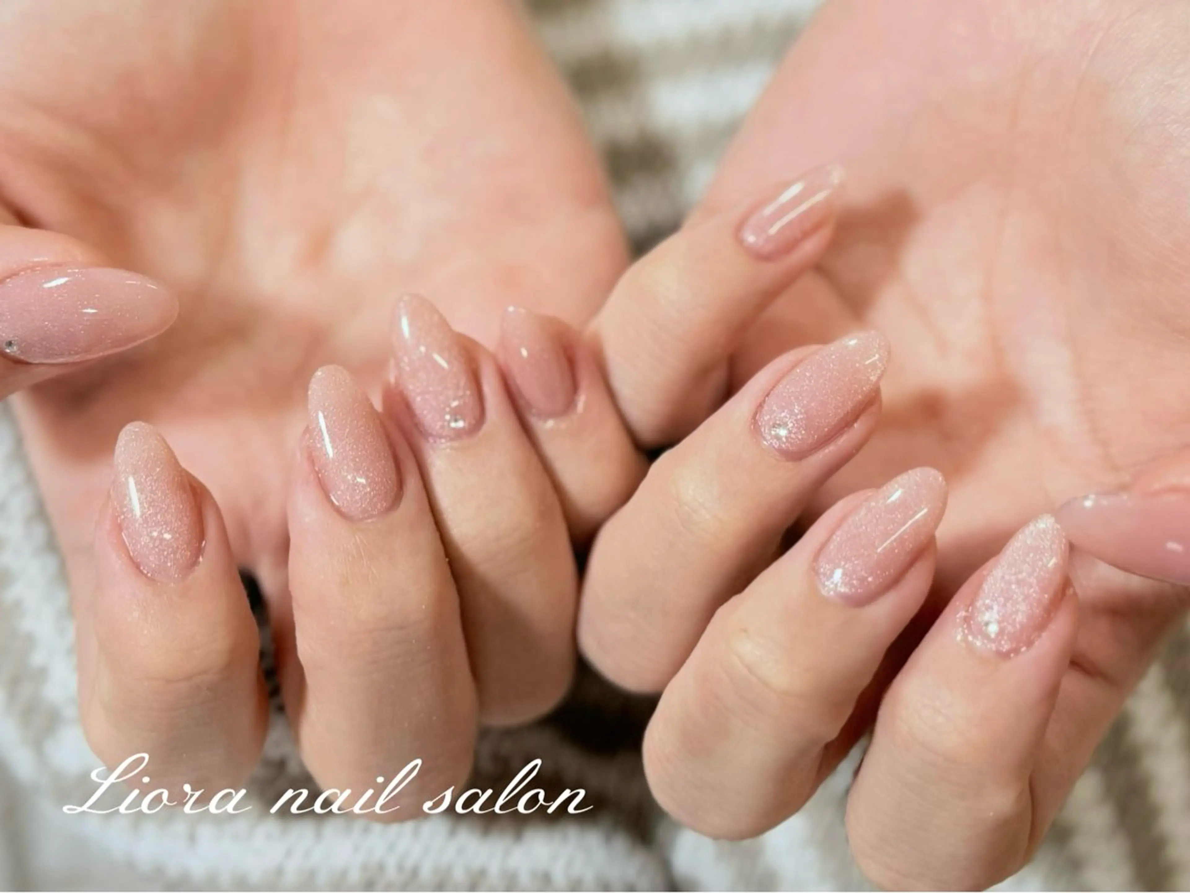 ネイル チークネイル フットネイル フレンチネイル ジェルネイル ガーリー ハンドネイル Liora nail 1のネイルデザイン