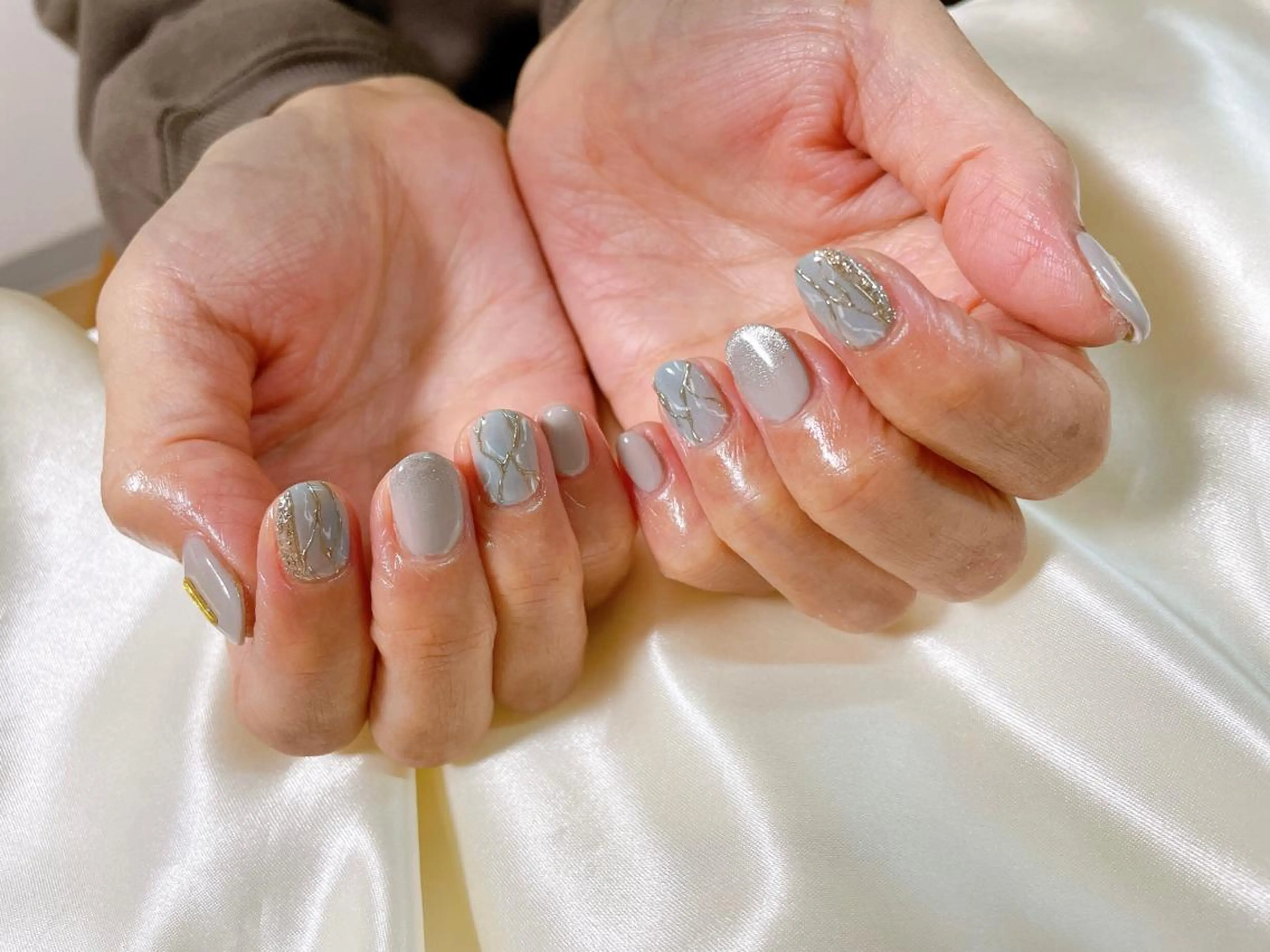 ネイル 大理石ネイル(マーブル) kikinail 溝の口のネイルデザイン