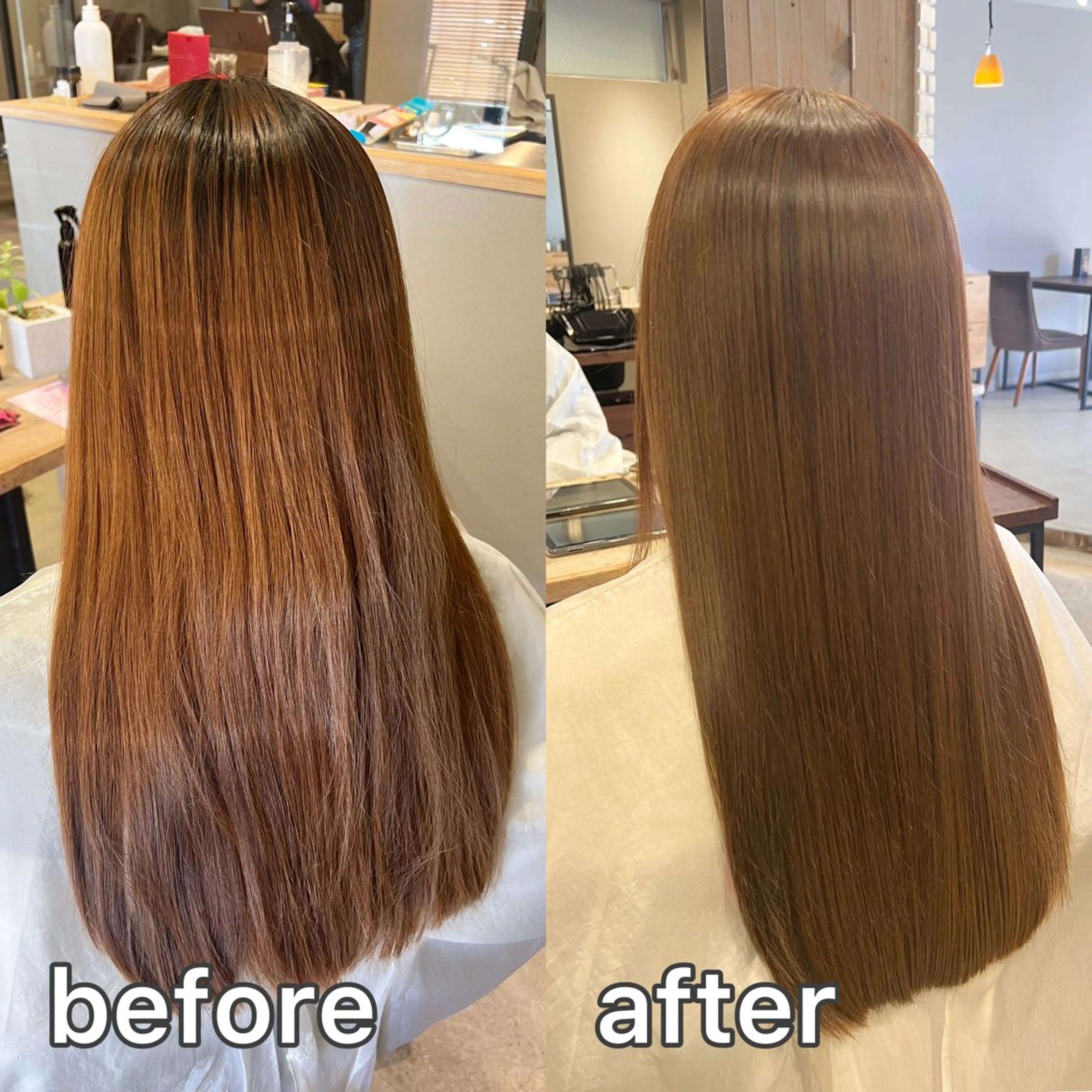 ロング カラー カット ヘアカラー トリートメント 筒井 璃音のヘアスタイル