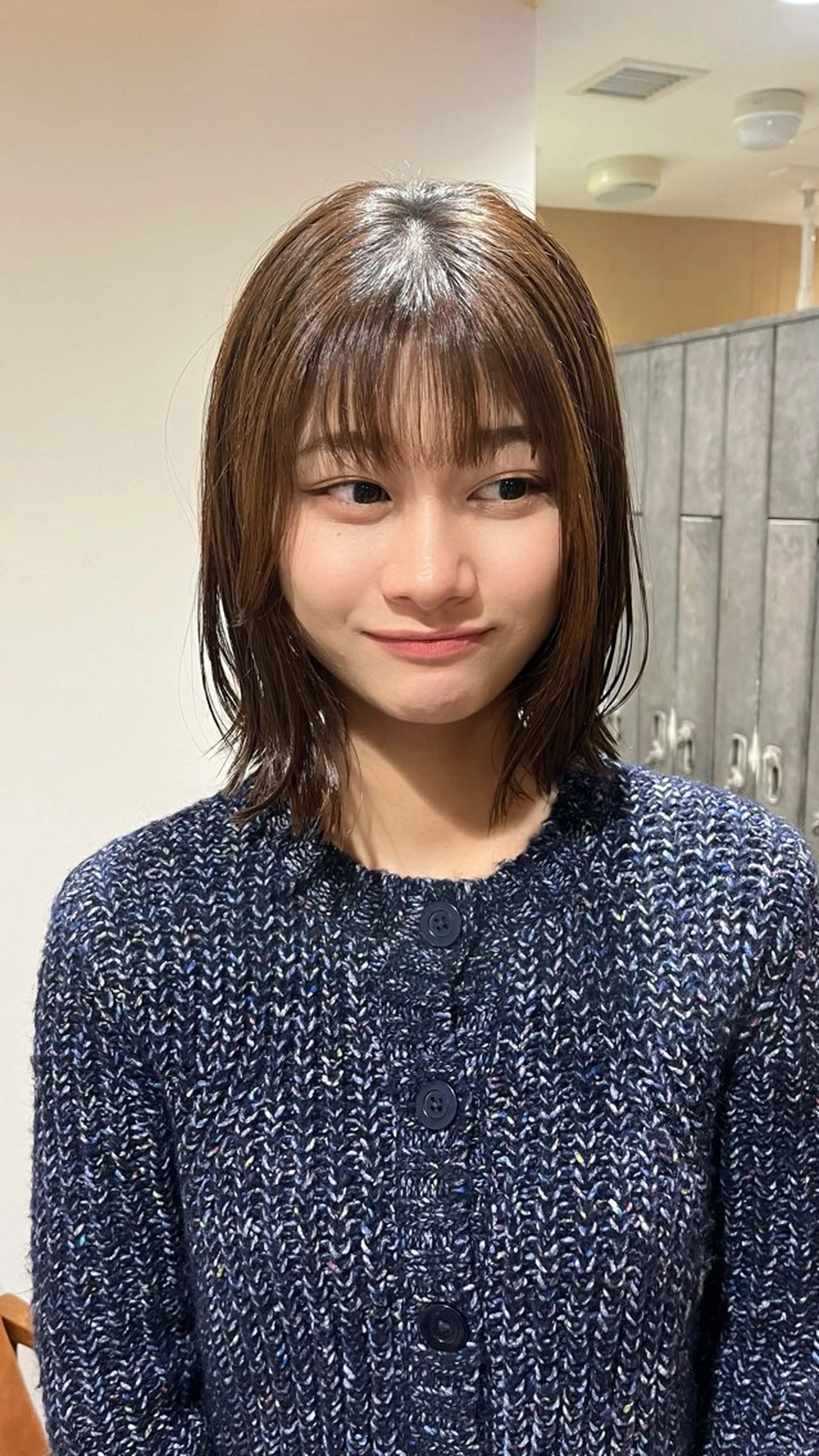 ミディアム ボブ くびれヘア カット 梅田美容室/カット /Maoのヘアスタイル