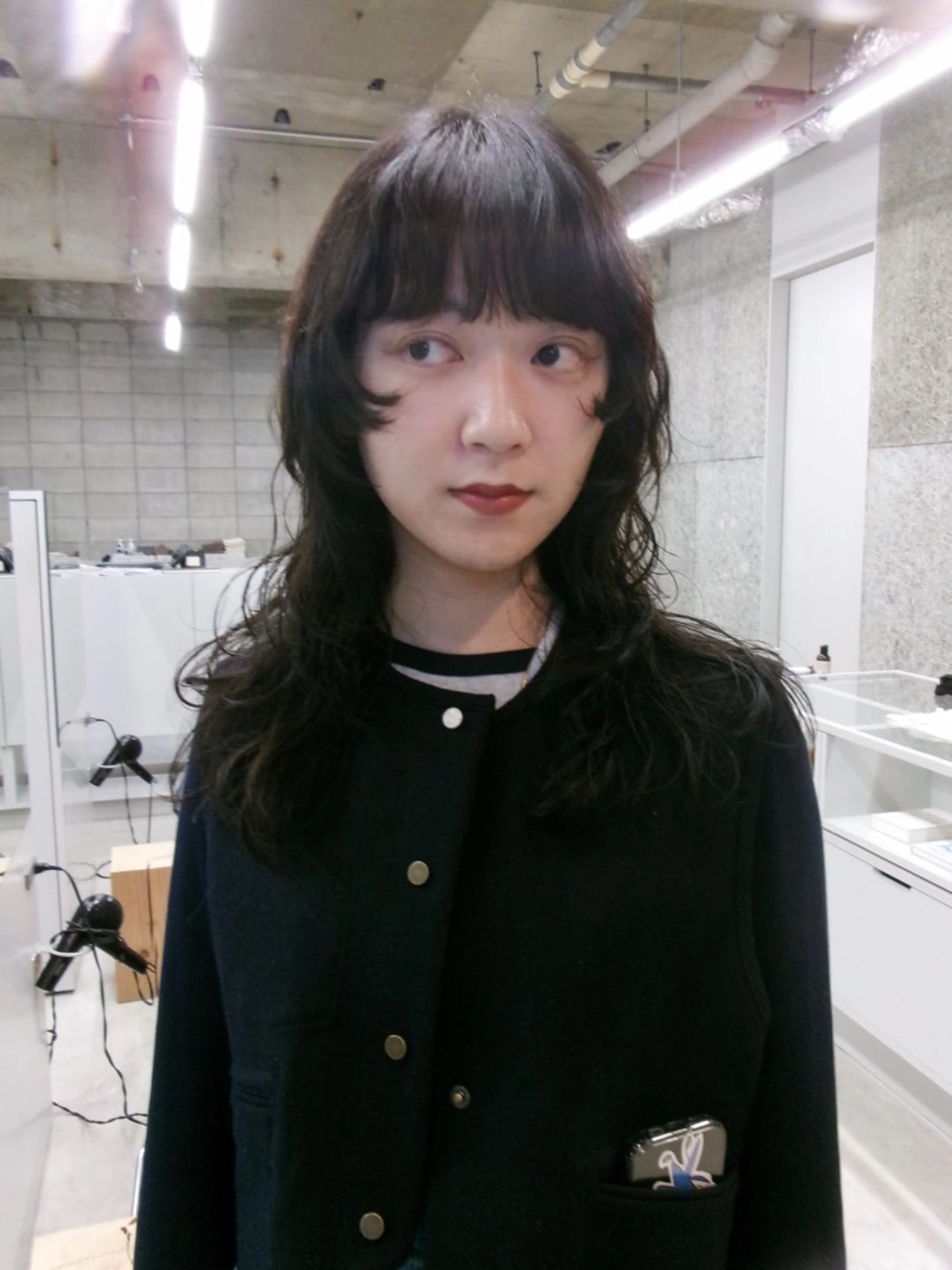 セミロング カラー パーマ メンズ casey mayuのヘアスタイル