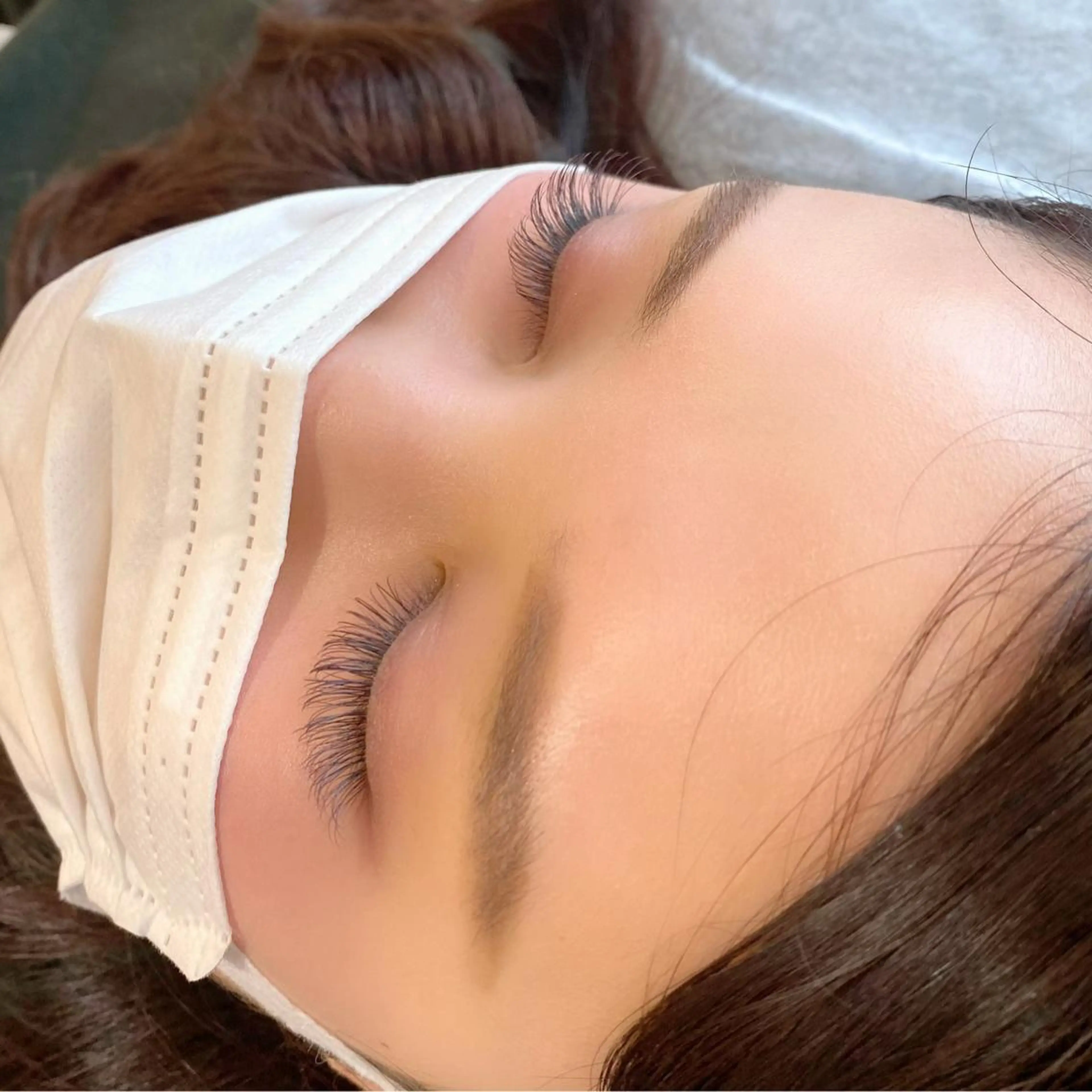 マツエク・マツパ カラーマツエク フラットラッシュ 一重×まつ毛パーマ マツエク francesca eyelash所属・中島 顕子のマツエク・マツパデザイン