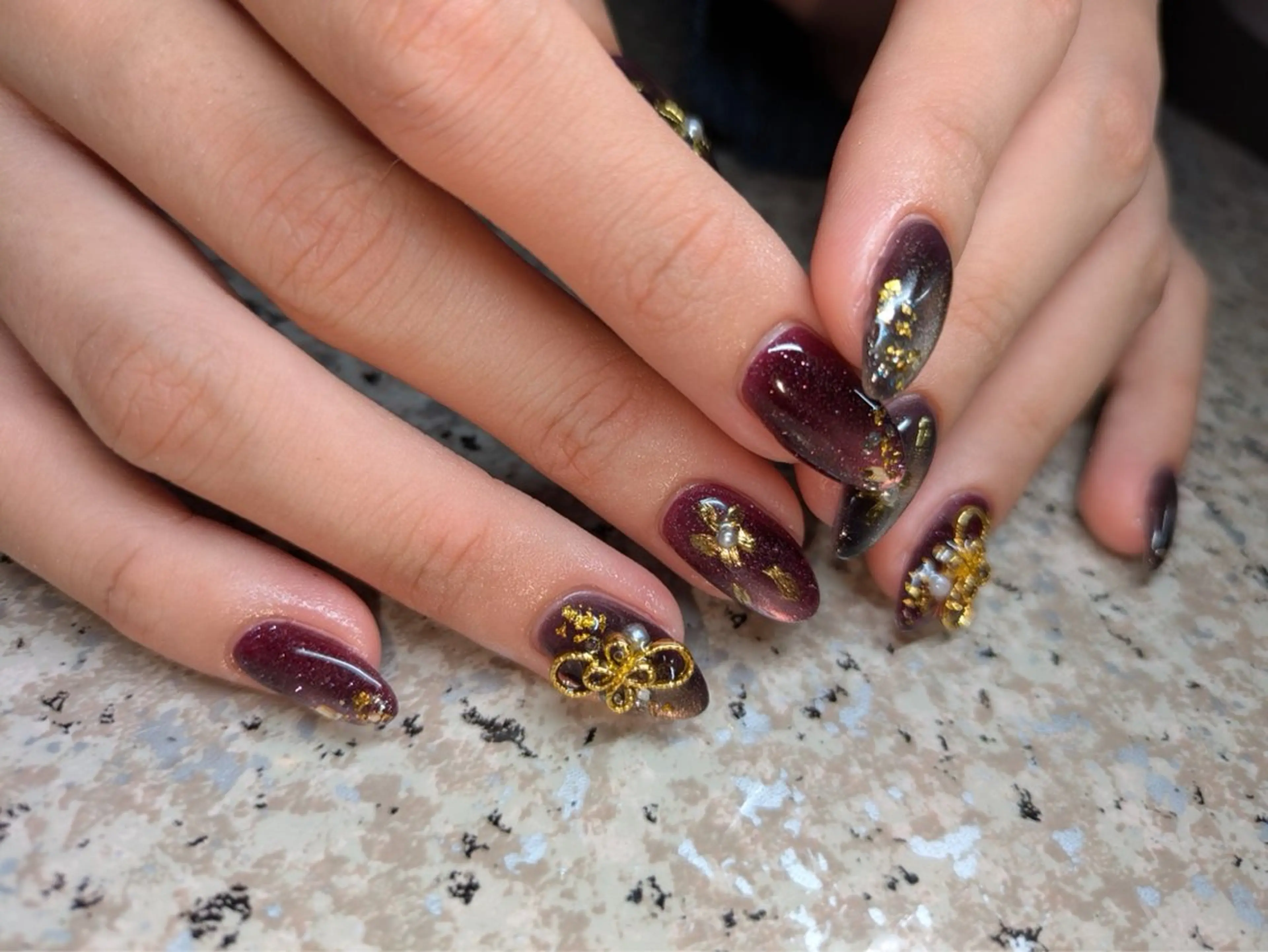 ネイル 成人式 ハンドネイル タカシマ カナコのネイルデザイン