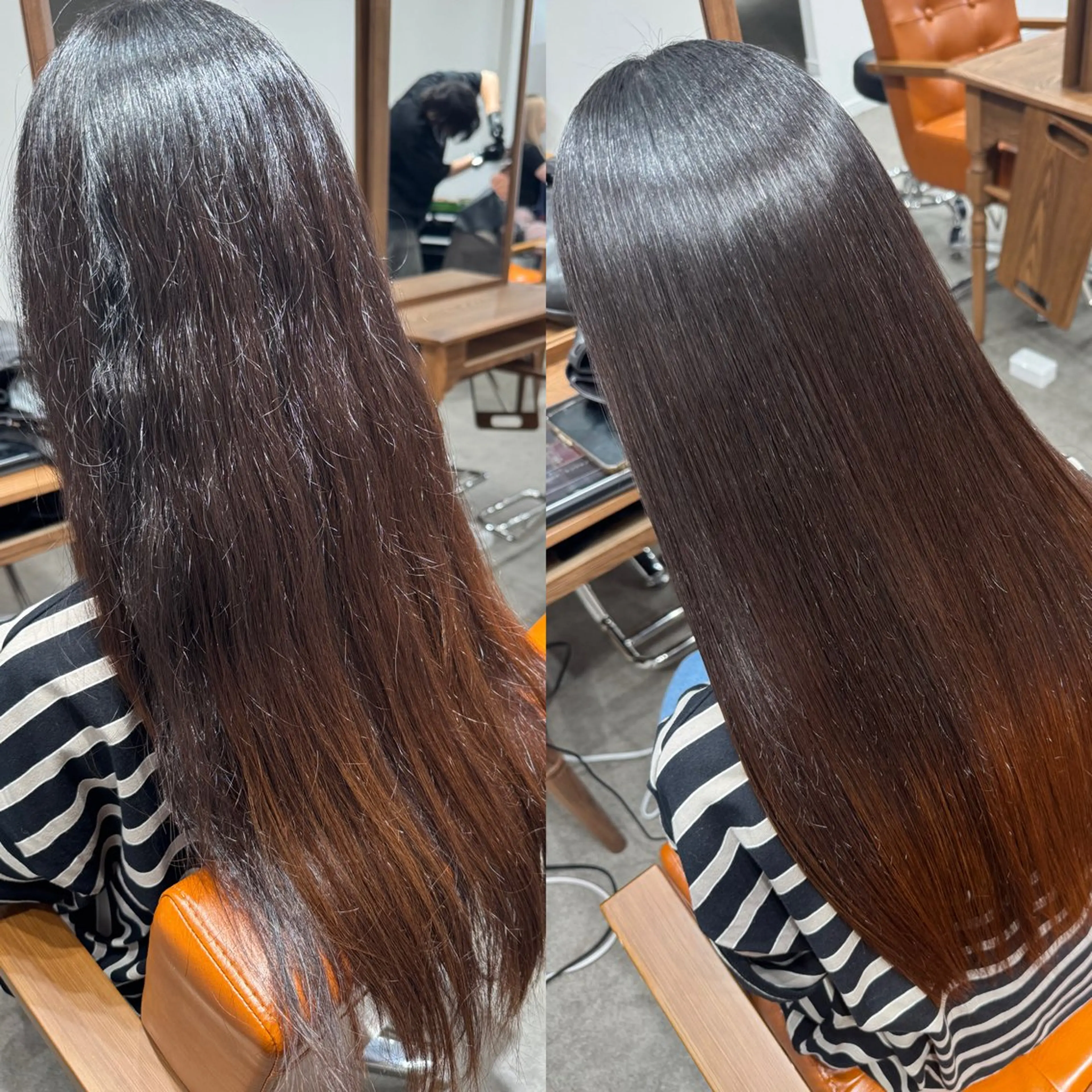 ロング カット 縮毛矯正 トリートメント 髪質改善縮毛✨ 泉谷彪芽のヘアスタイル