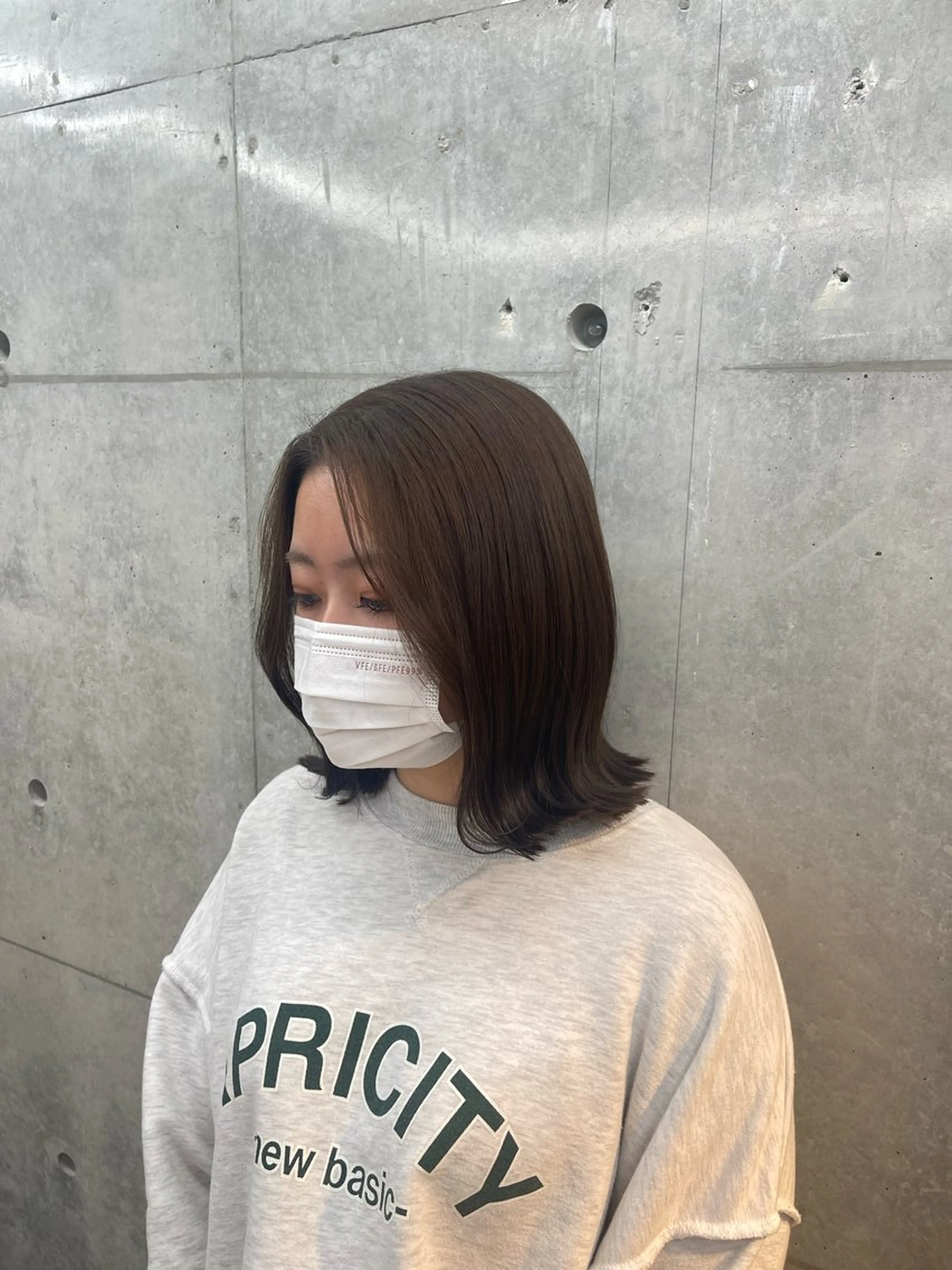 ミディアム カラー カット ヘアカラー トリートメント 【haire】ヘアリ ー🎀mitsukiのヘアスタイル