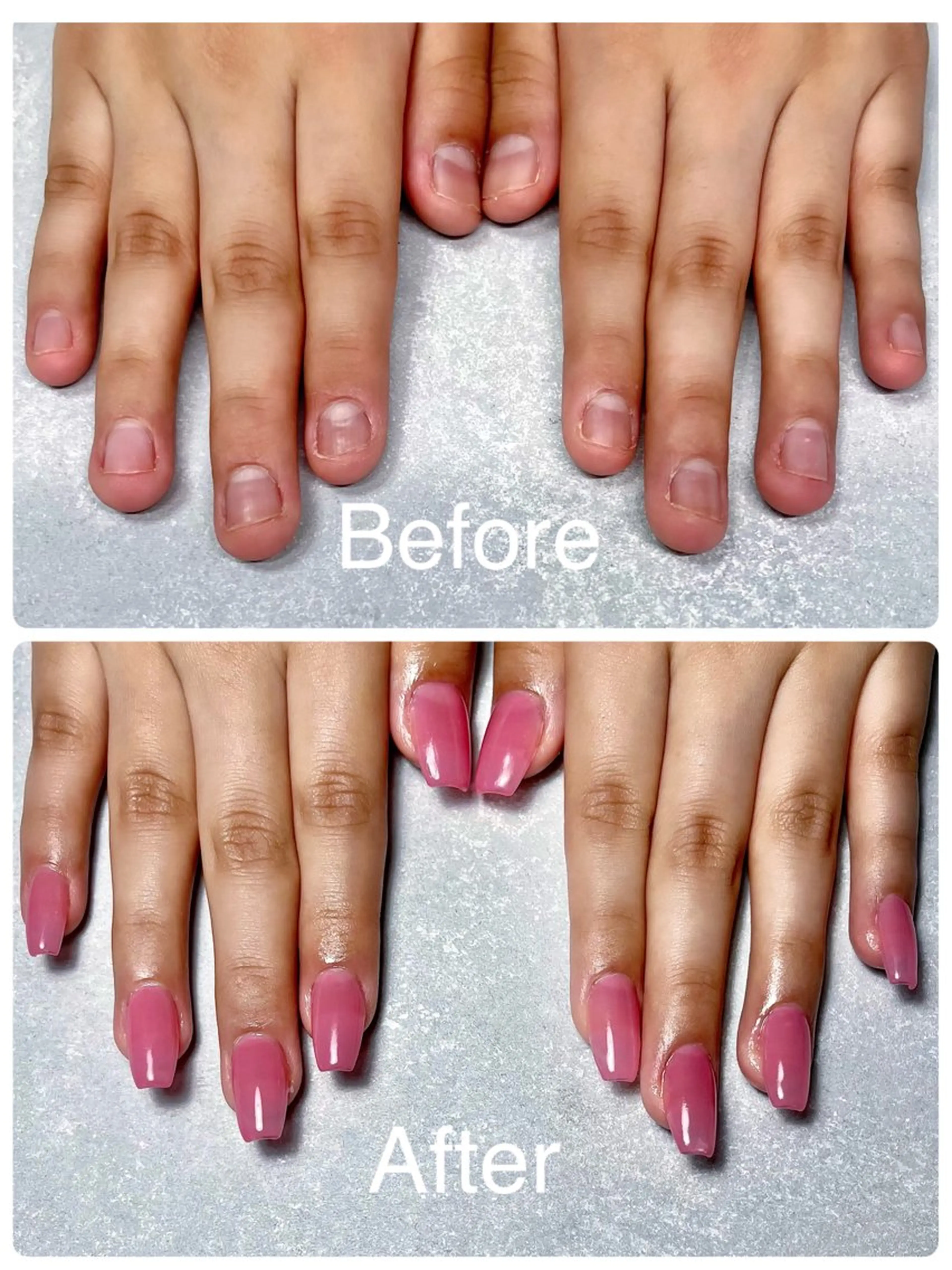 ネイル 長さ出し ロングネイル スカルプネイル nine.🦋 YUKOのネイルデザイン