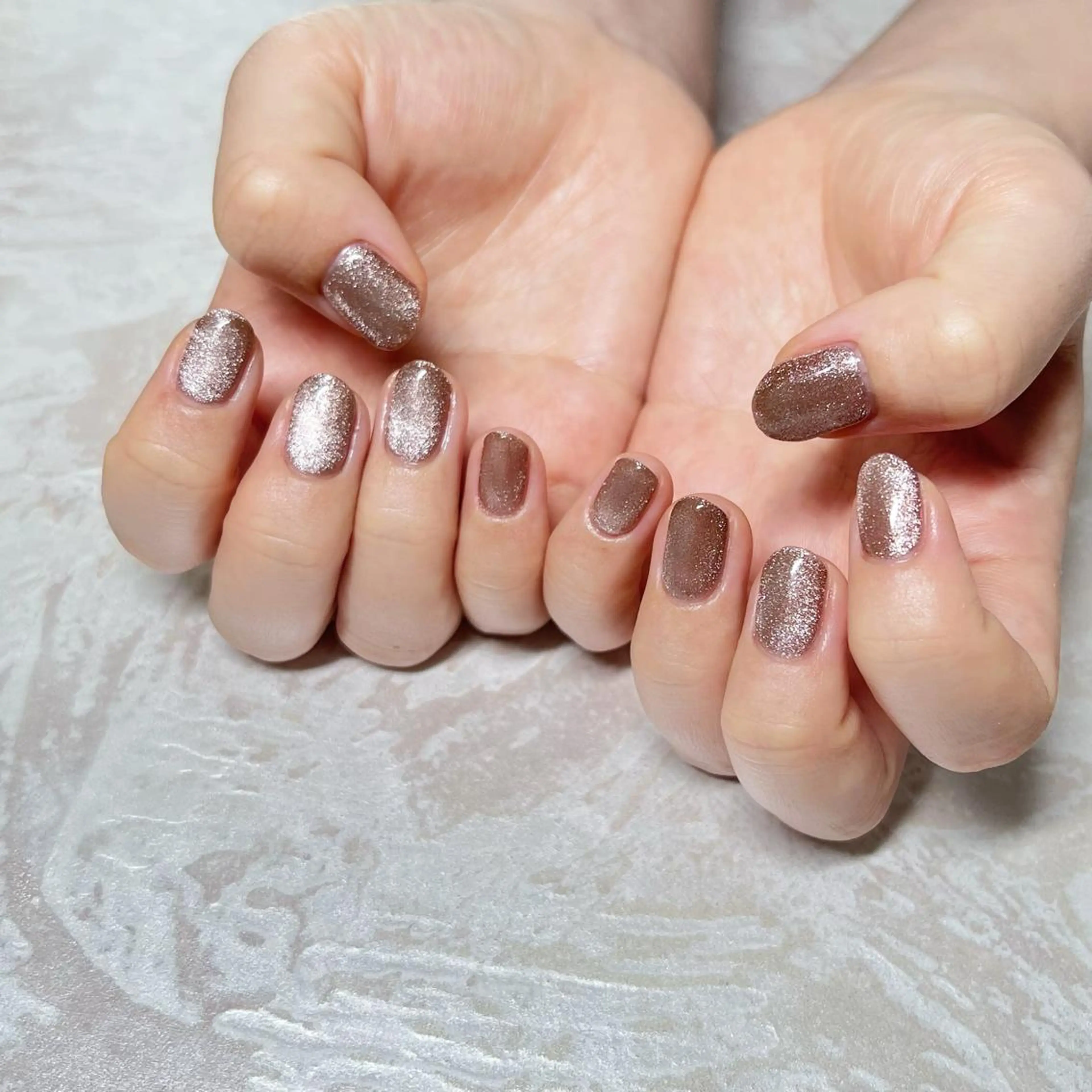 ネイル マグネットネイル ニュアンスネイル ショートネイル gemickle nailのネイルデザイン