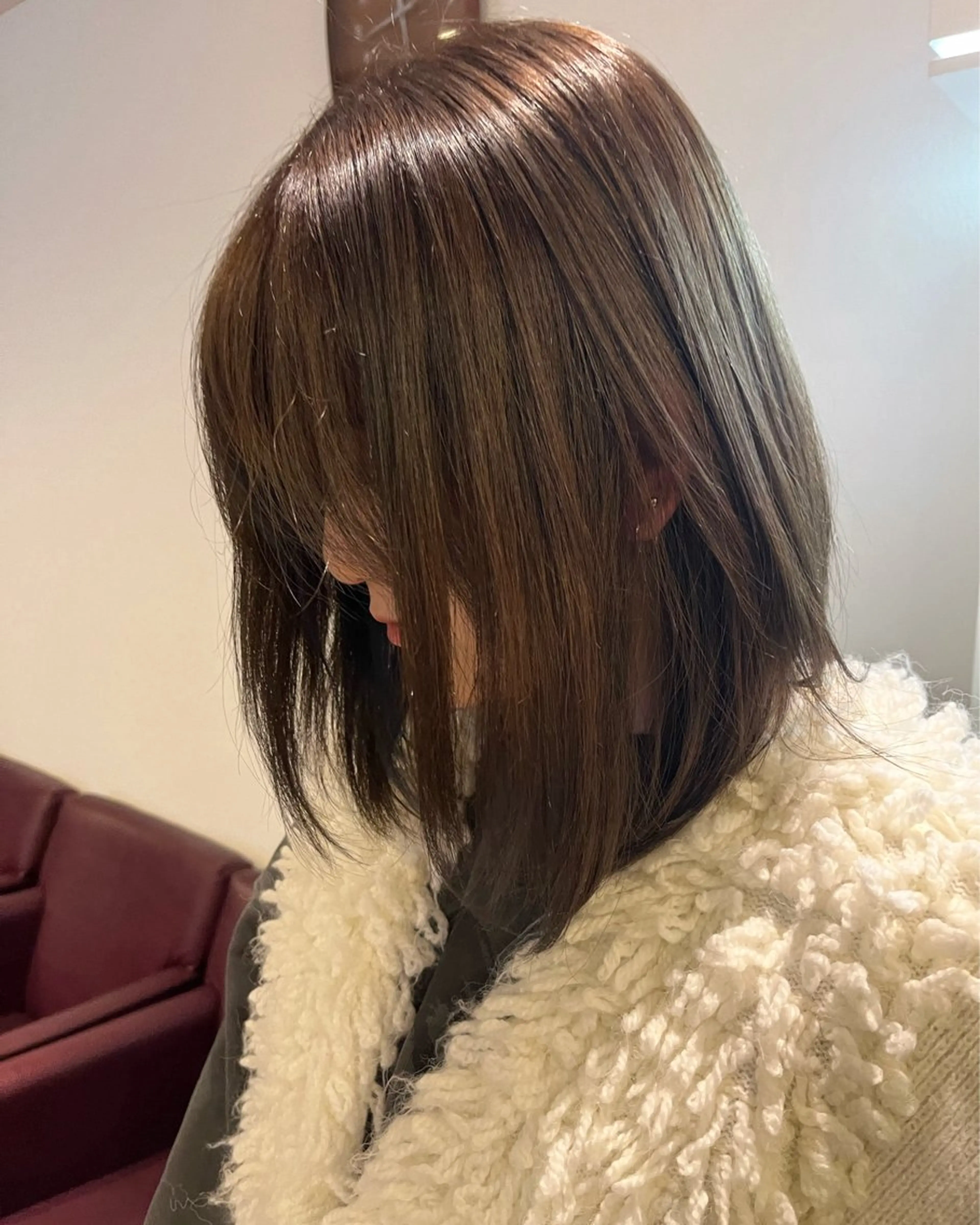 ミディアム カラー パーマ ヘアアレンジ ちひろ /似合わせカラーのヘアスタイル