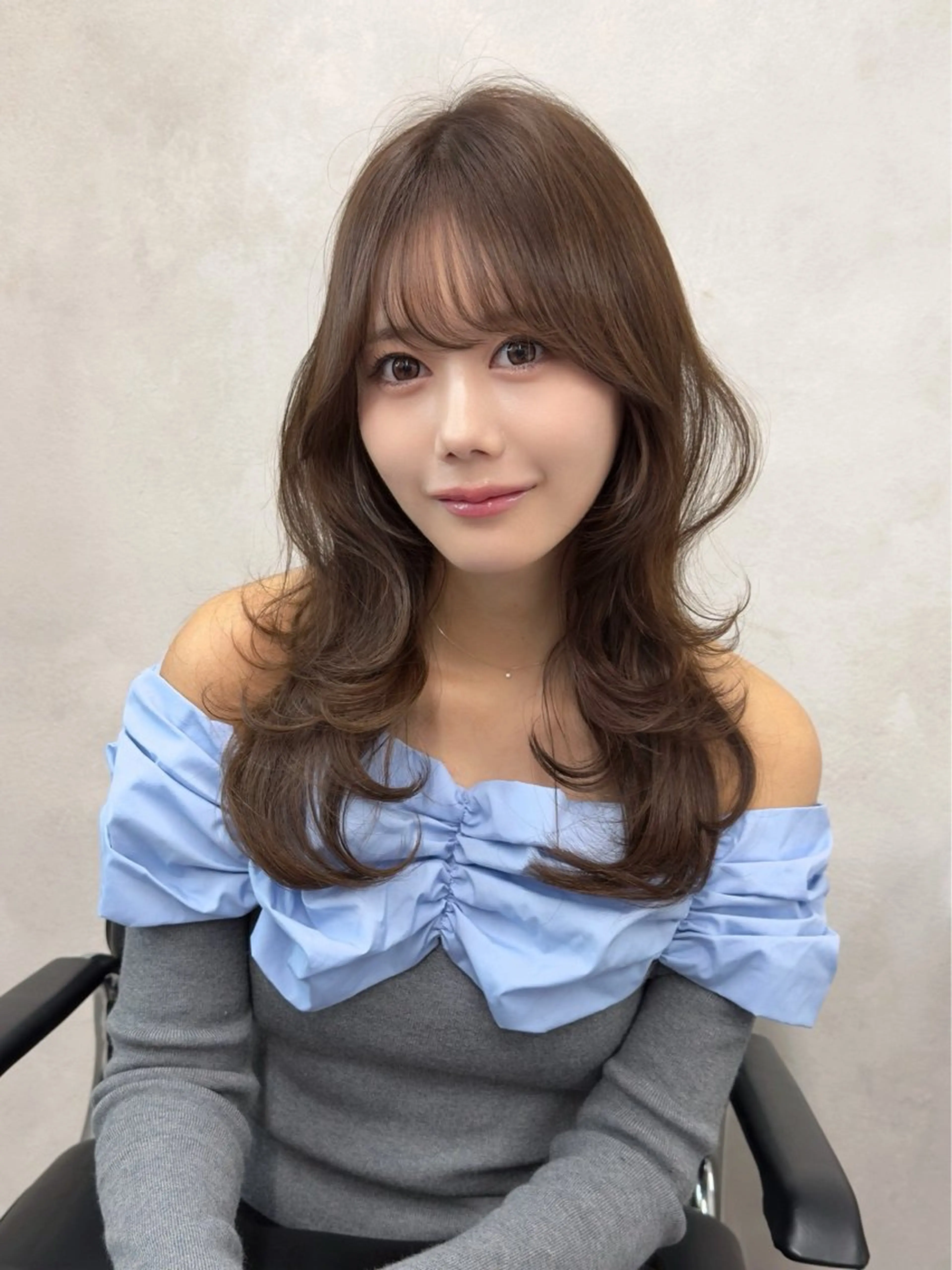 ミディアム 韓国風ヘア レイヤーカット 似合わせカット 森貝 洋亮のヘアスタイル