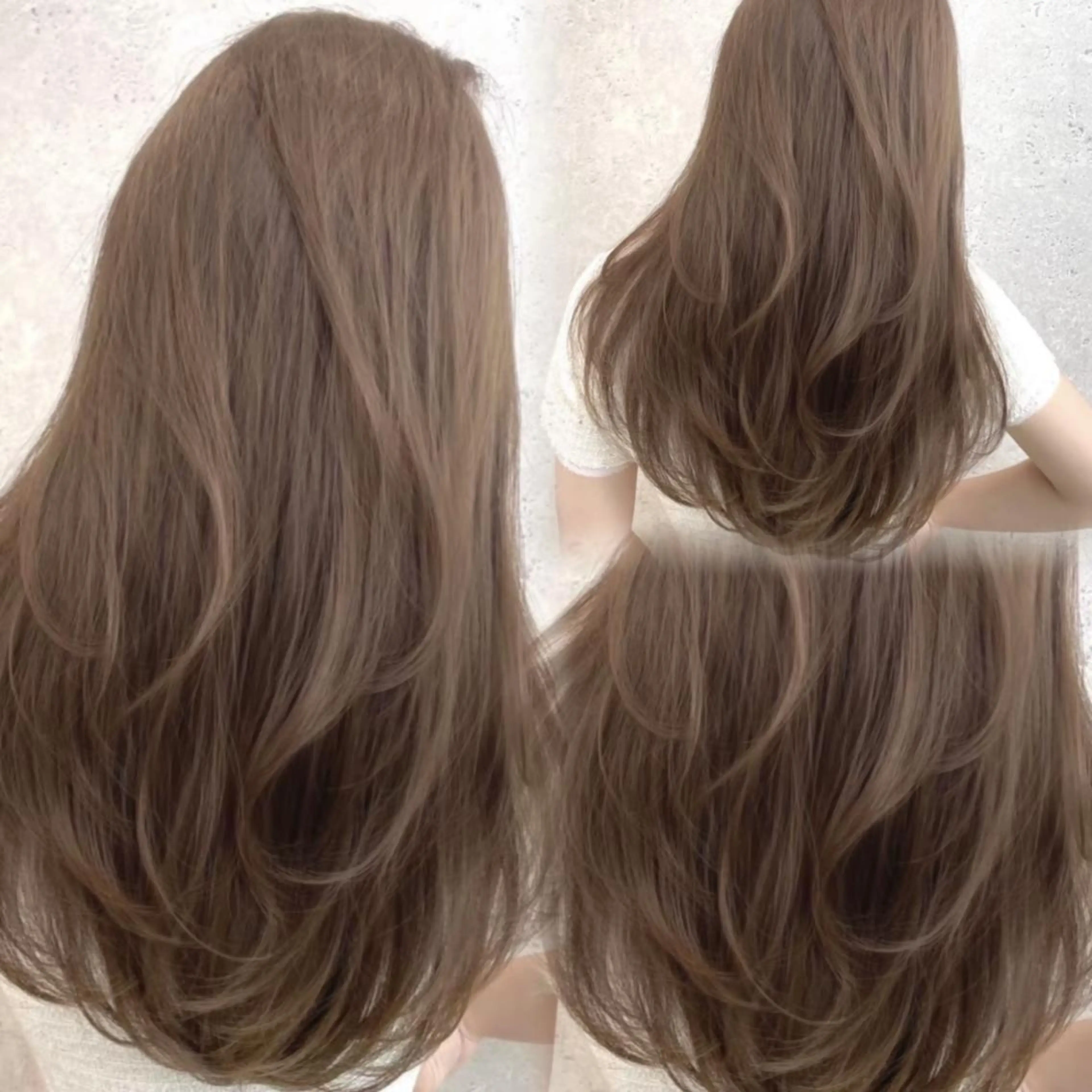 期間限定価格🤎ブリーチなしで大人っぽく明るくするなら🤎【韓国レイヤーカット＋ケアダブルカラー＋コテ巻きスタイリング】の写真
