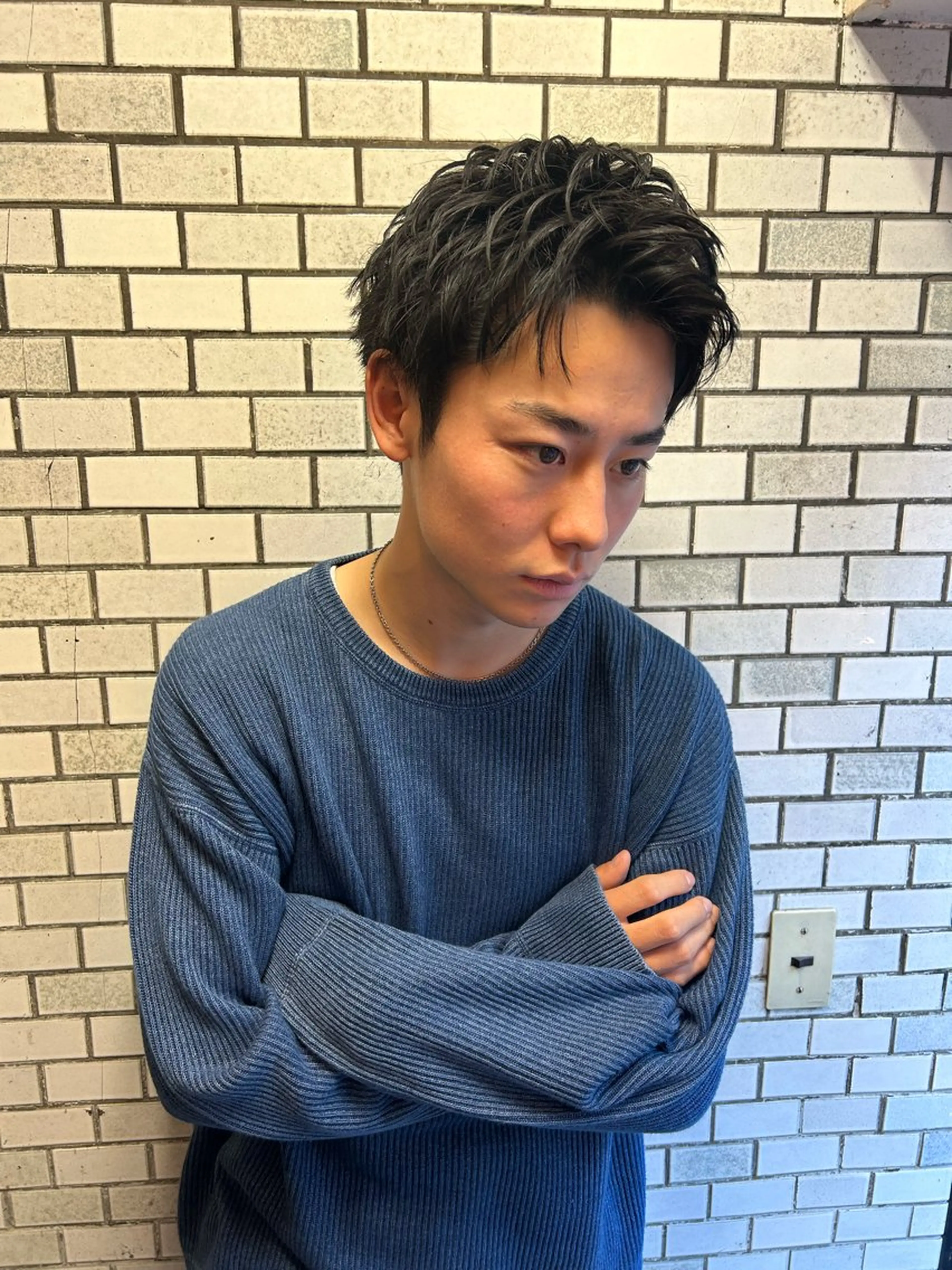 ショート メンズ メンズブリーチ メンズハイライト メンズインナーカラー メンズパーマ プードルパーマ カット charme所属・💈メンズカット ✂︎伊藤大輝💈のヘアスタイル