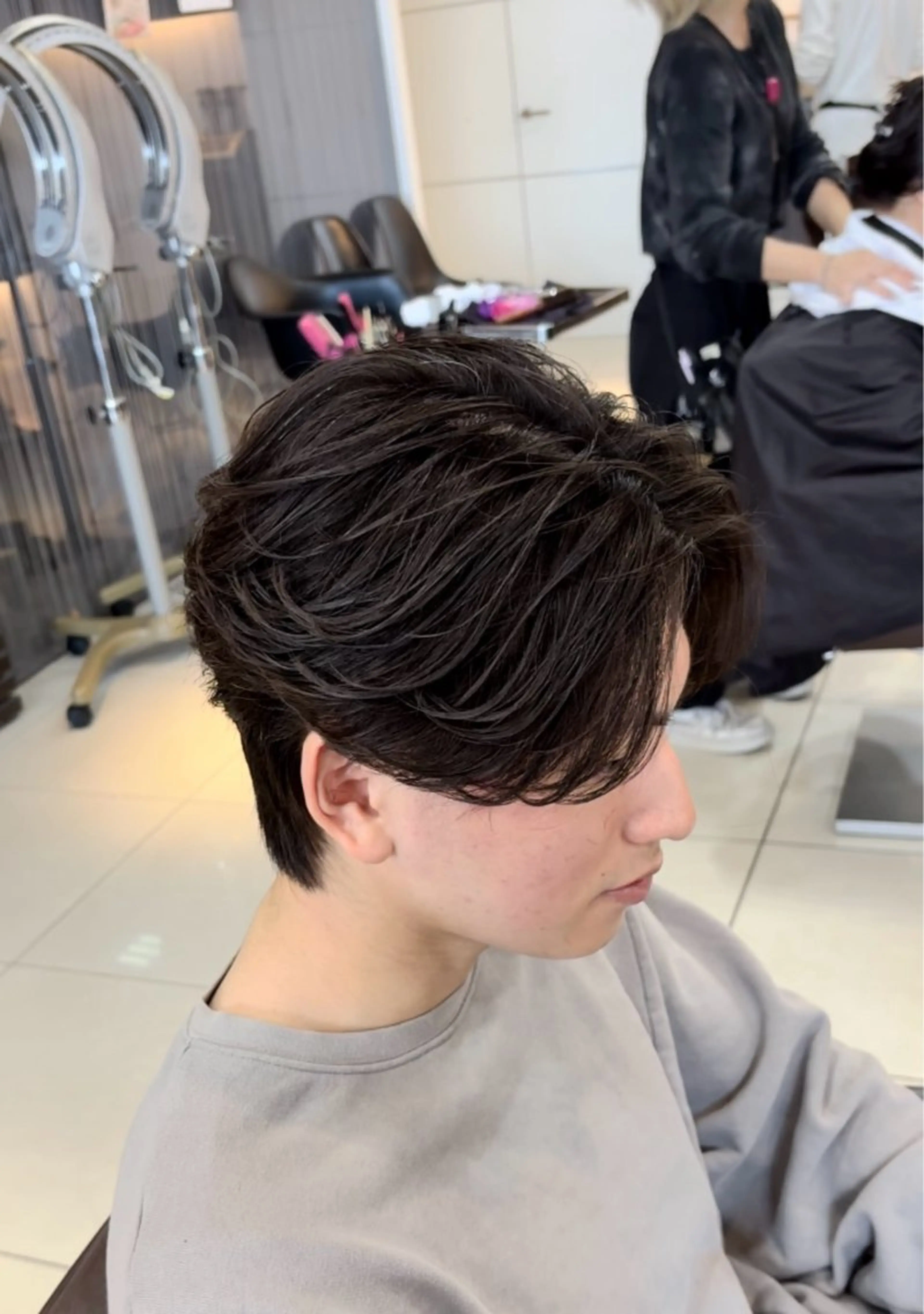 ショート パーマ メンズ 静岡/草薙パーマ メンズバレイヤージュのヘアスタイル