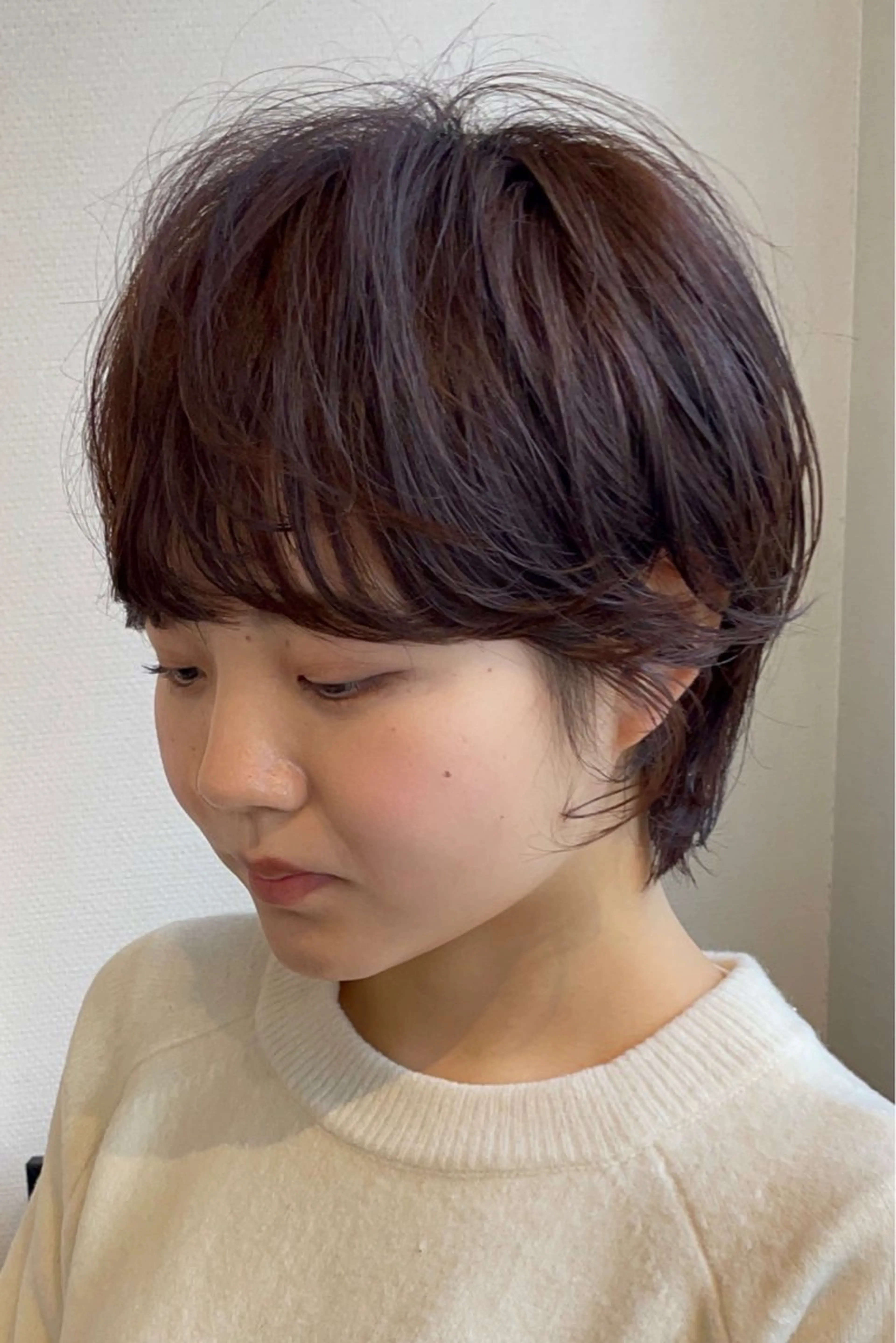 ショート カラー パーマ カット ヘアカラー トリートメント FRAME所属・FRAME/髪を育 てる/大人デザインのヘアスタイル