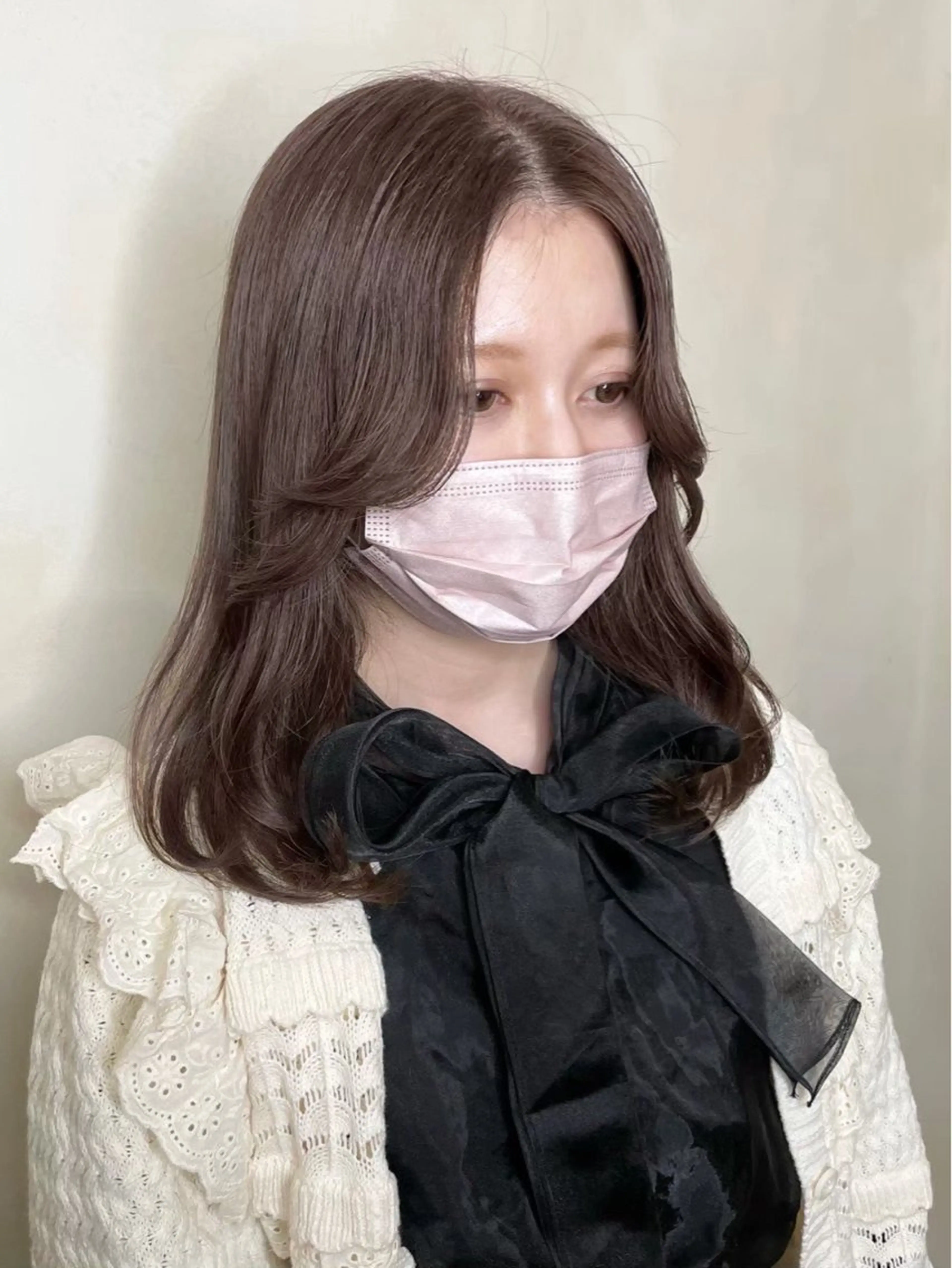 セミロング 三宮/レイヤーカット /髪質改善/縮毛矯正のヘアスタイル