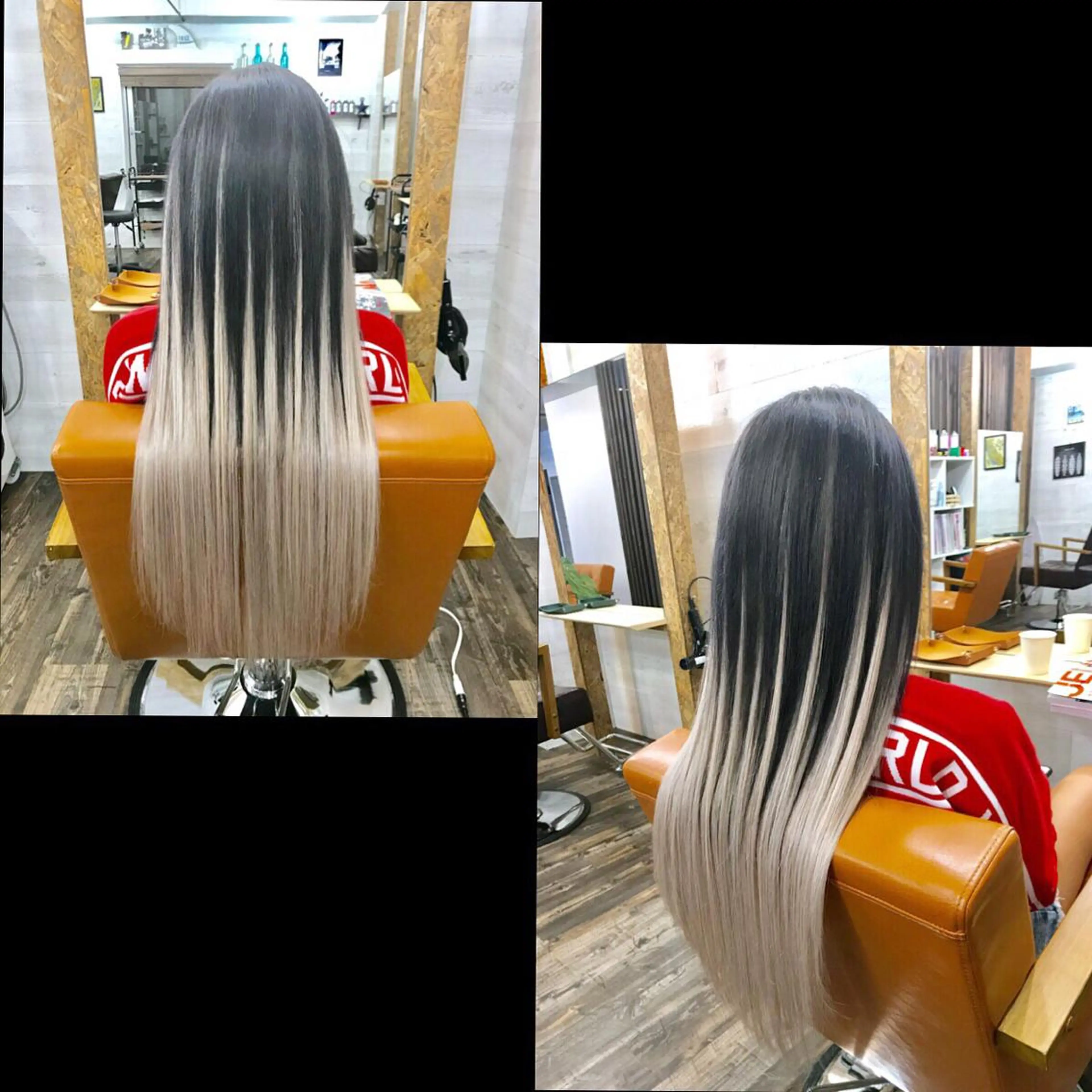 ロング ✯カラー&編み込み エクステ✯池田智博✯のヘアスタイル