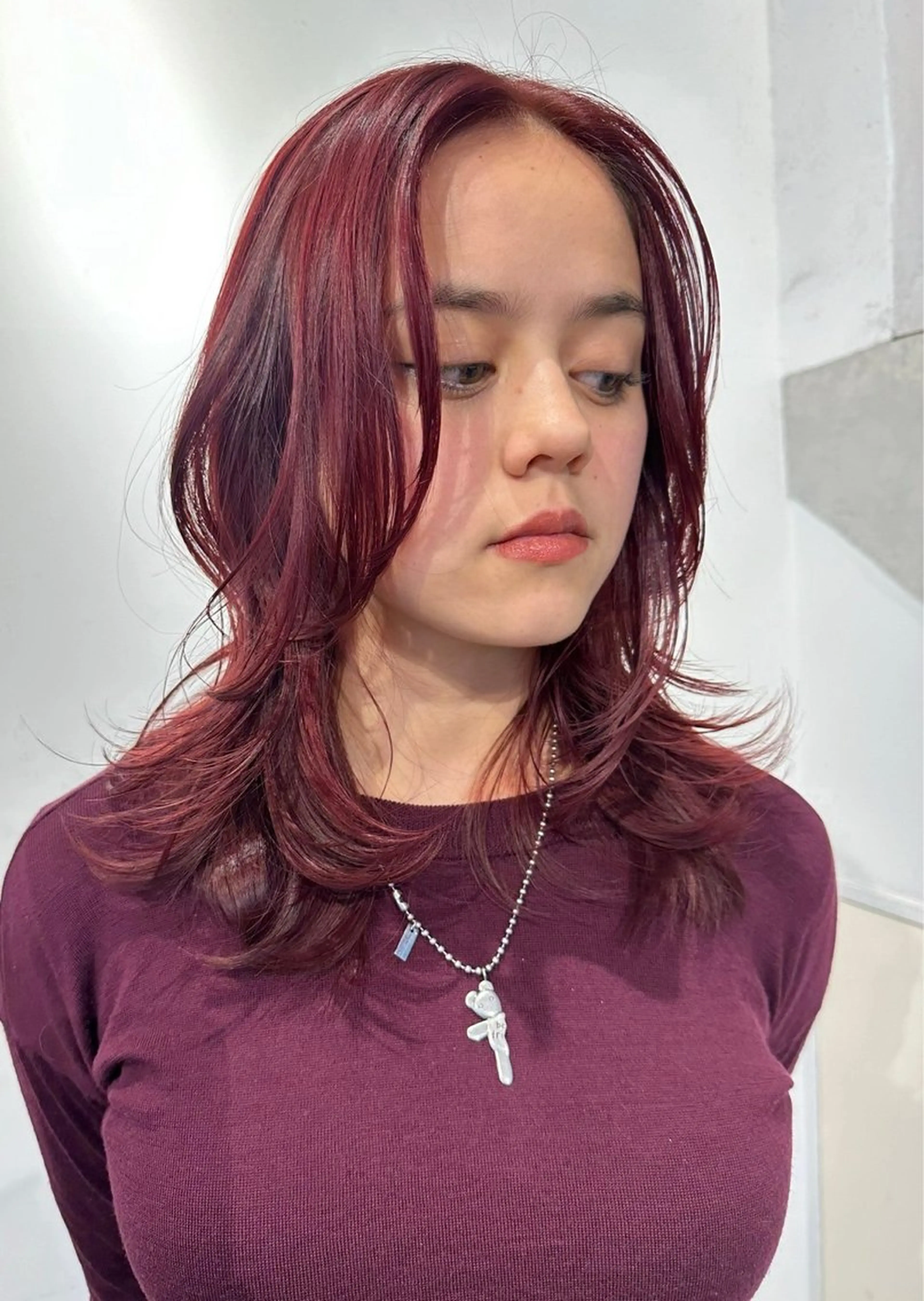 カラー ヘアカラー ハイトーン/レイヤー nail 百咲💌のヘアスタイル