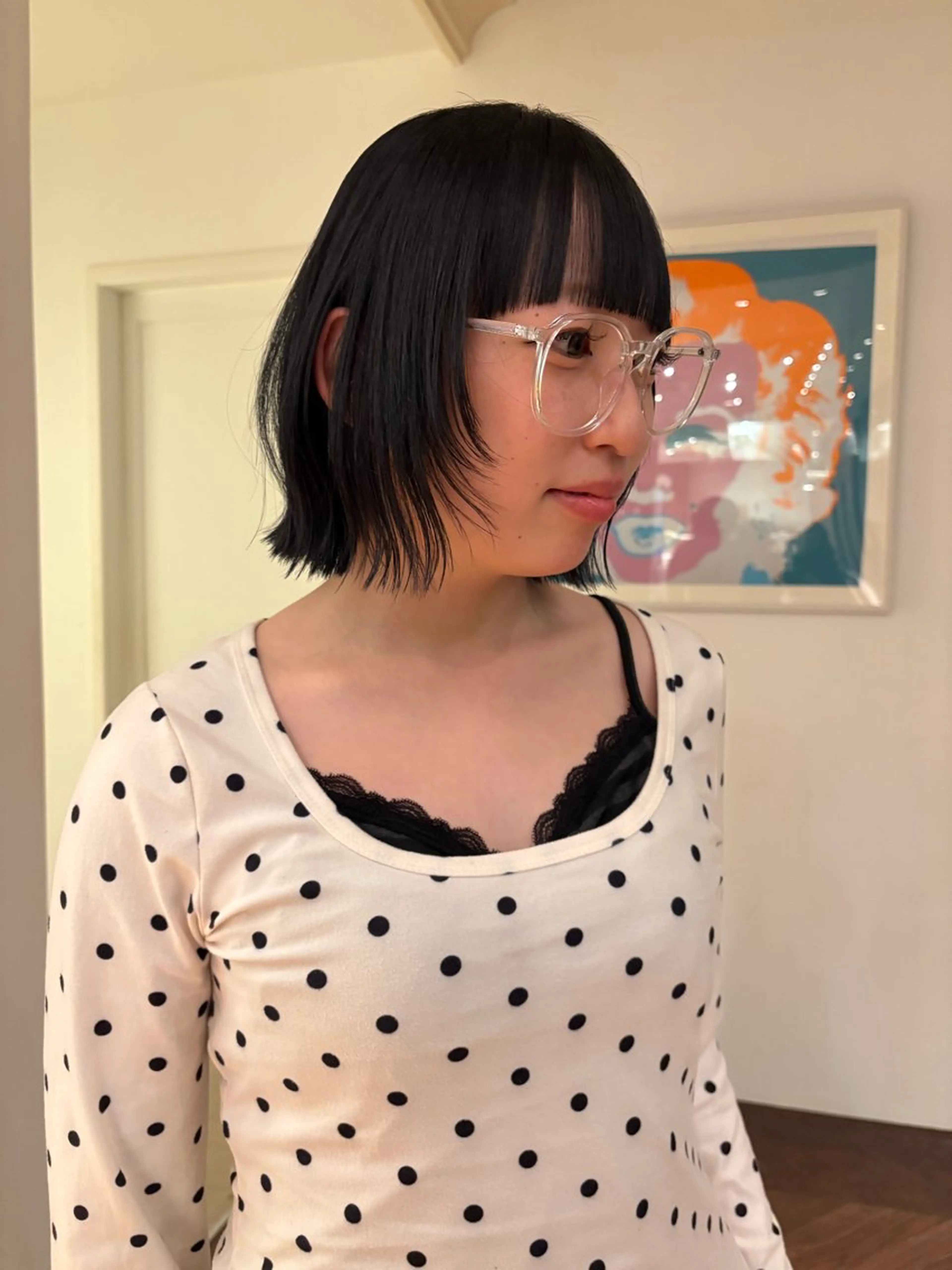 ショート ボブ 顔周りカット レイヤーカット カット 【SARA】 meiのヘアスタイル