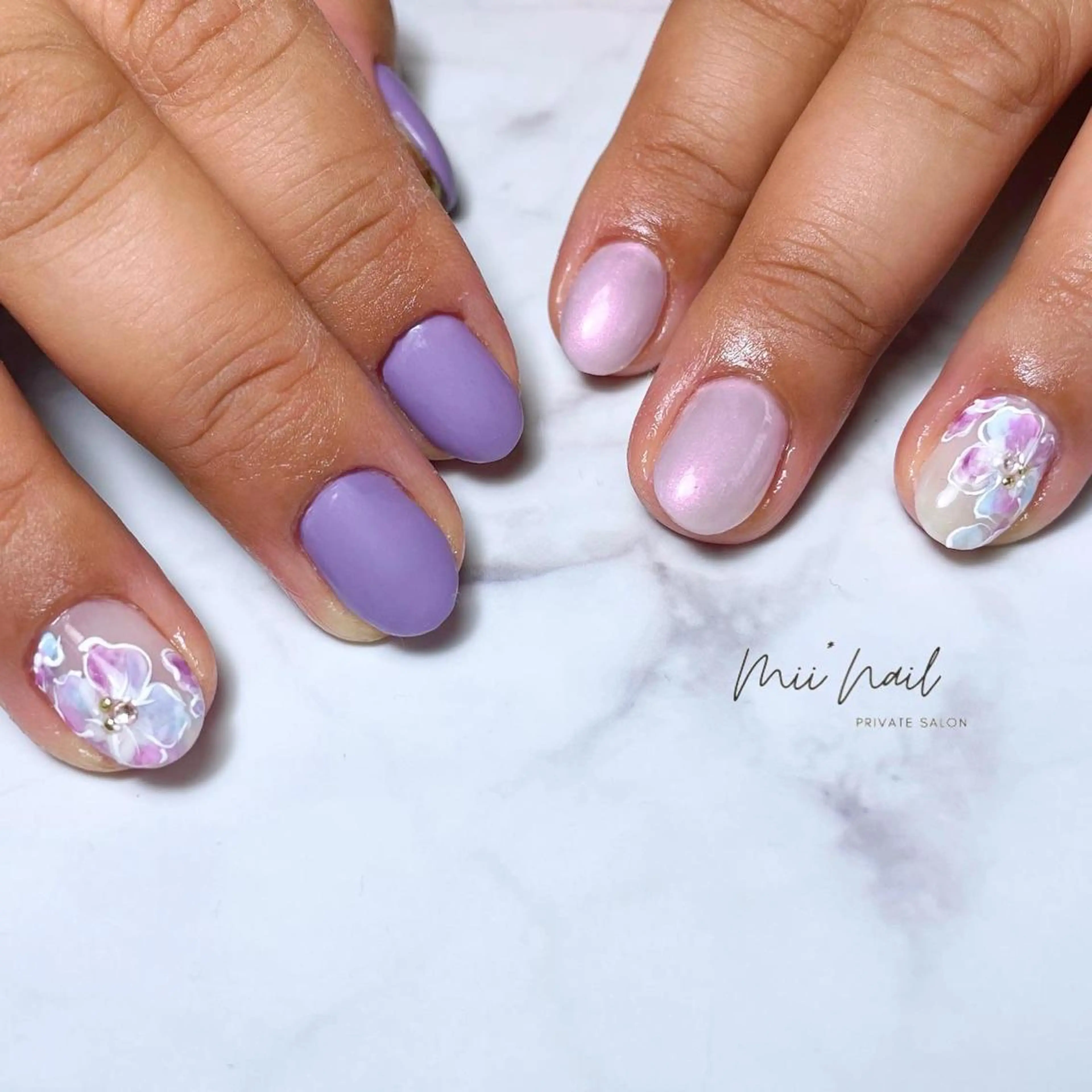 ショート ネイル ハンドネイル ハンドケア MII*NAIL／ 美フォルムsalonのネイルデザイン