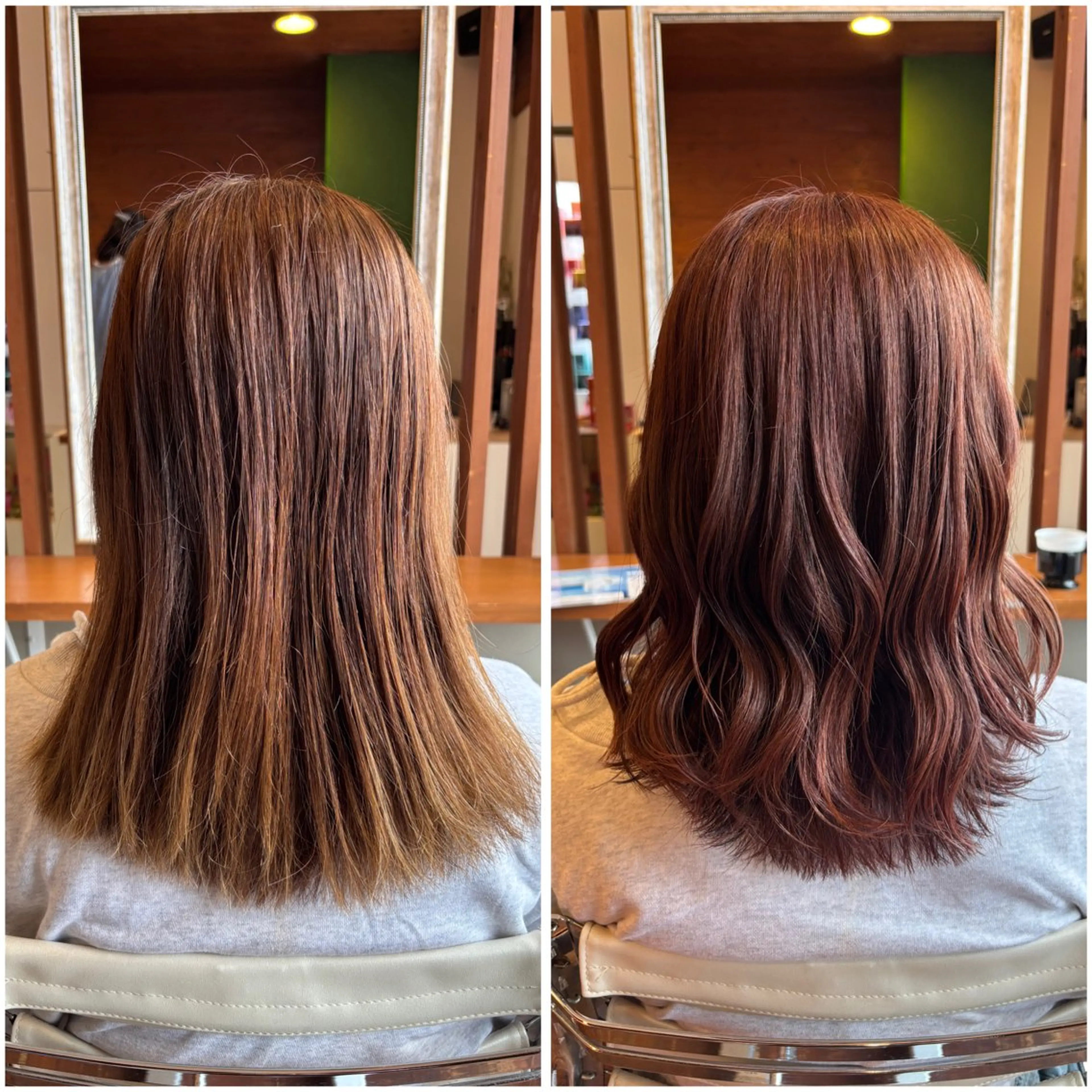 セミロング カラー カット ヘアカラー トリートメント peal ark いろはのヘアスタイル