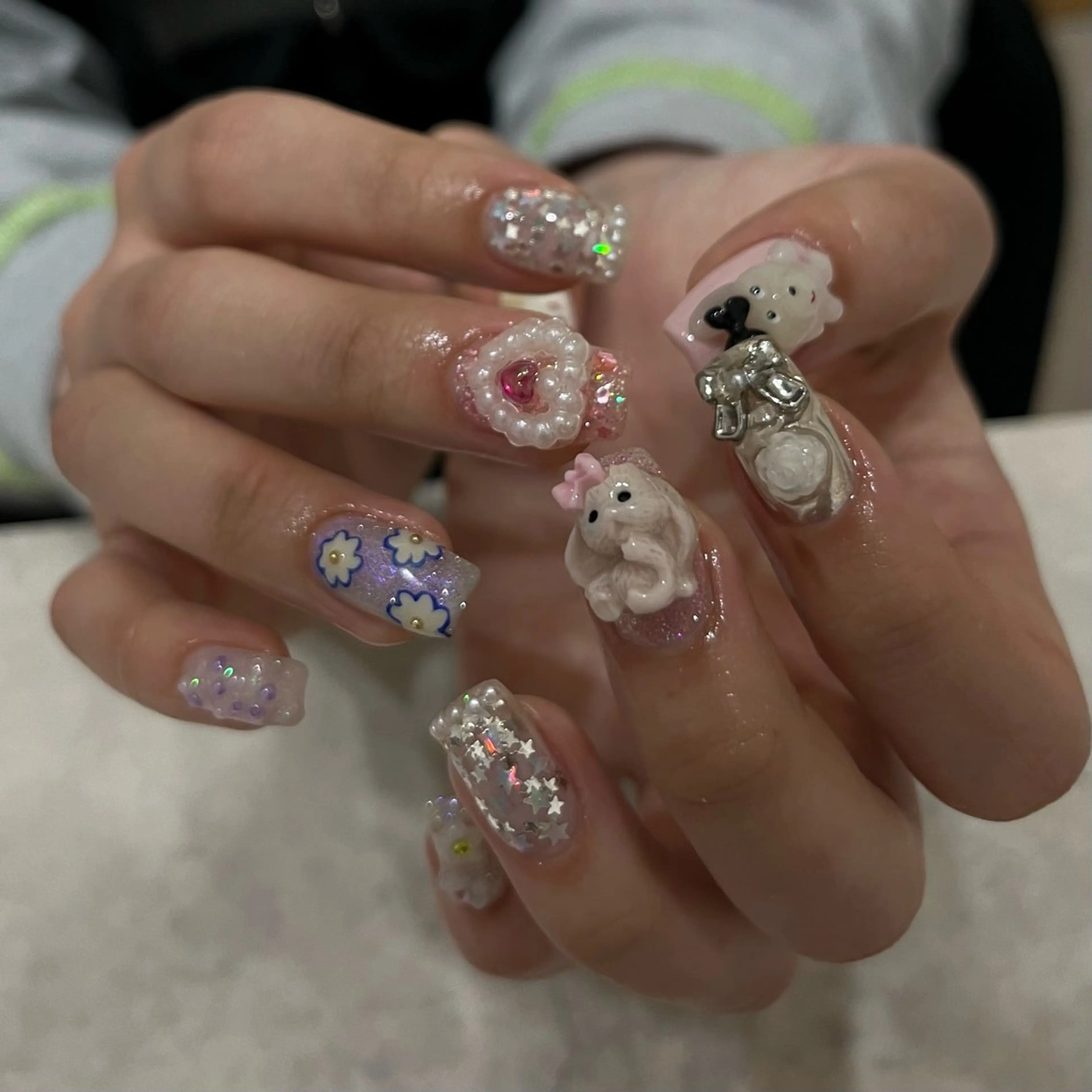 ネイル グリーン ハンドネイル nail salon O (en)所属・vegh. nail／阿波座のネイルデザイン