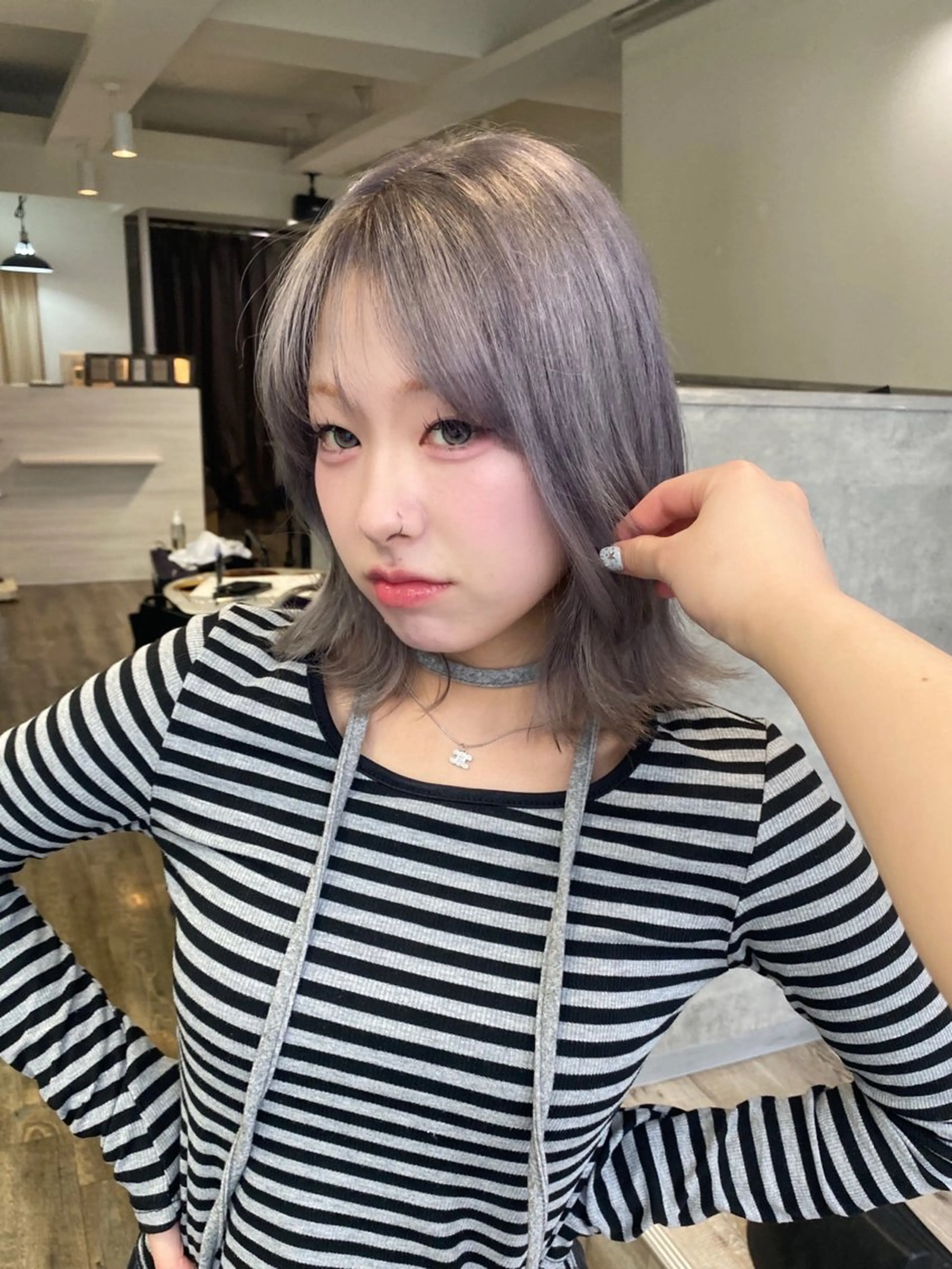 ミディアム カラー カット ヘアカラー MIREI /韓国風 ショート/大阪美容室のヘアスタイル