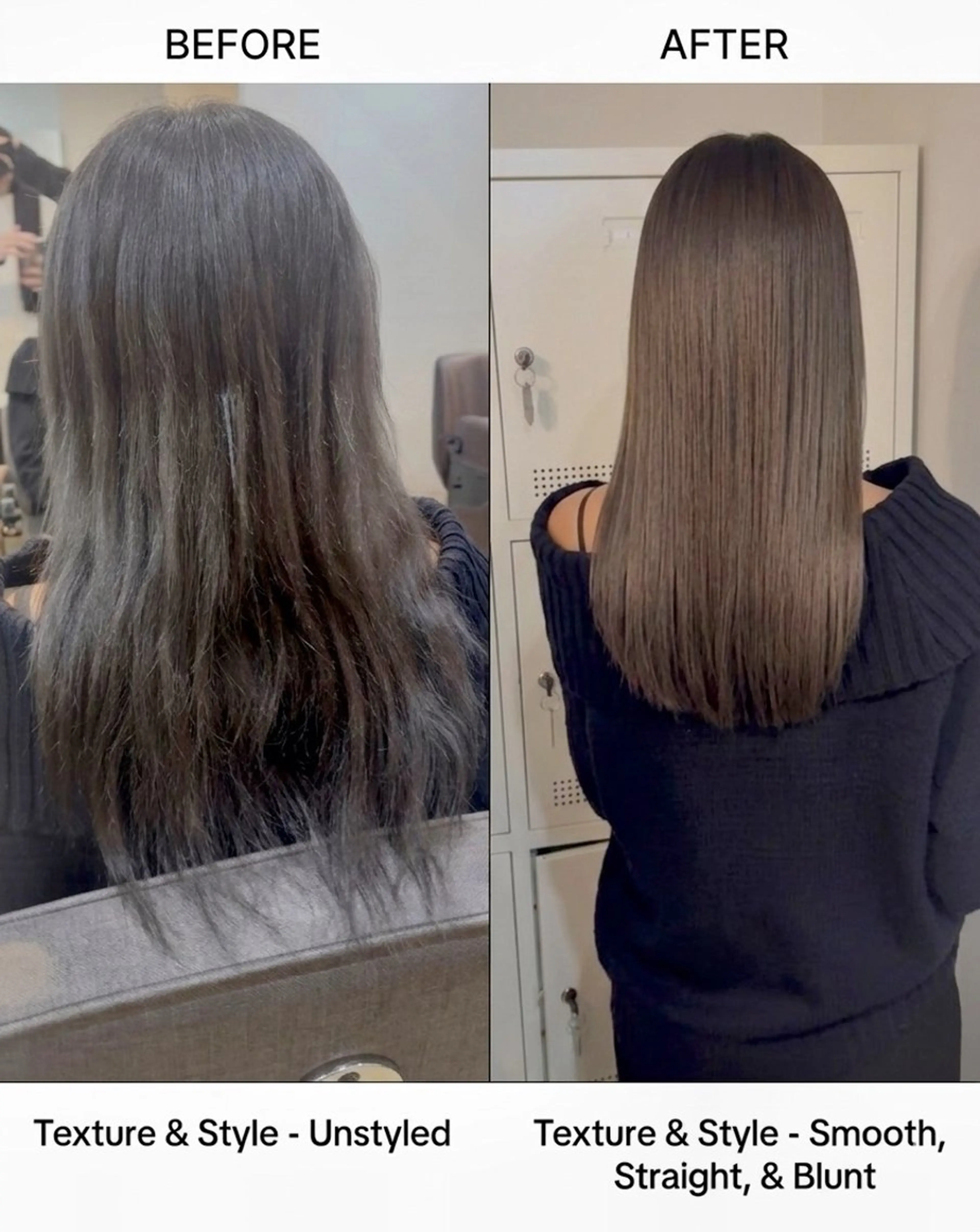 ロング 髪質改善 ロング 縮毛矯正 トリートメント カット ヘアカラー 縮毛矯正 トリートメント ⭕鏡のような劇艶/ 賀川サトシ⭕️のヘアスタイル