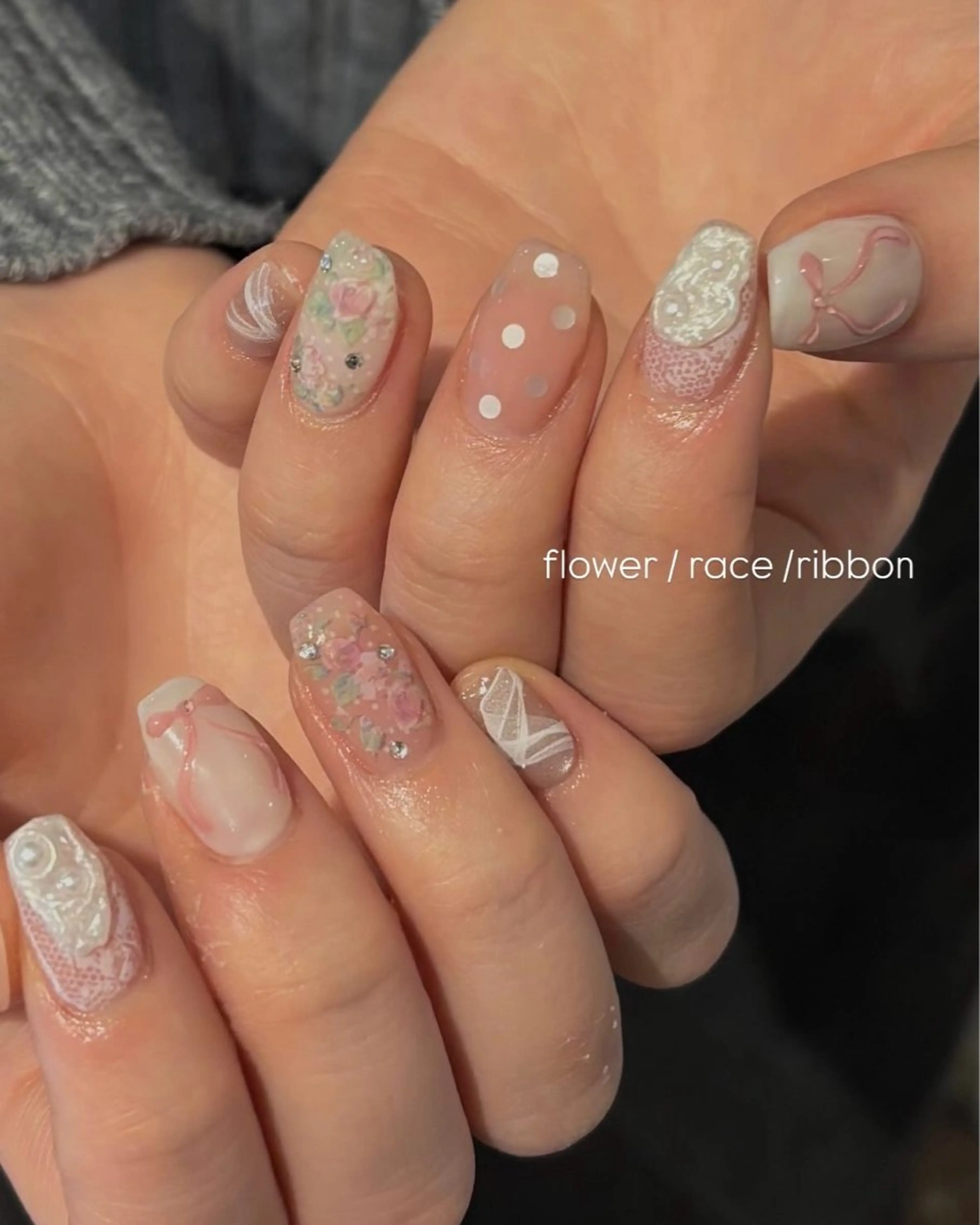ネイル フラワーネイル ハンドネイル Ballie/ Mizukiのネイルデザイン