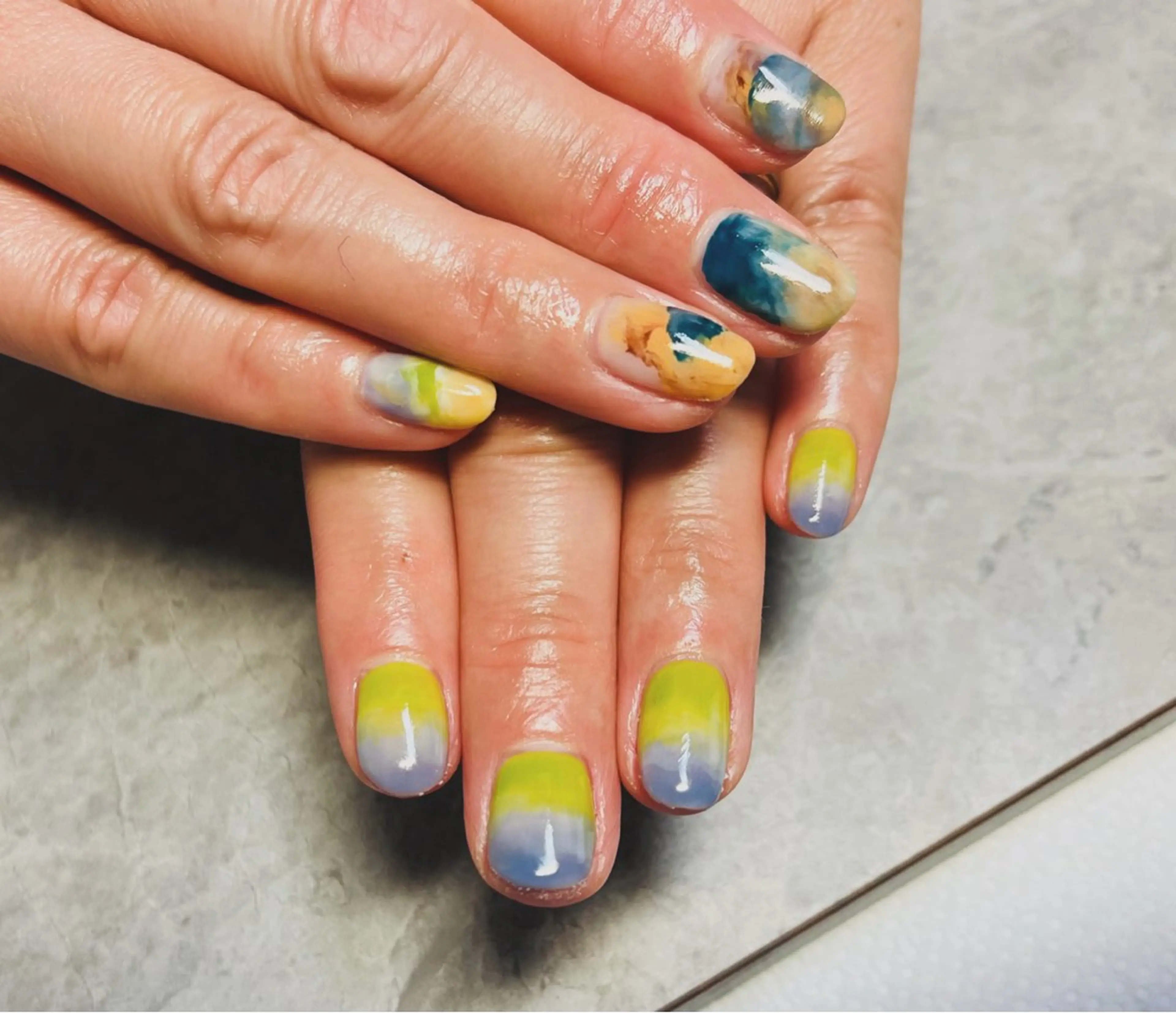 ネイル アートネイル 持ち込み ニュアンスネイル 春ネイル ハンドネイル ハンドケア Felice所属・ベテランネイル cnc  nailのネイルデザイン