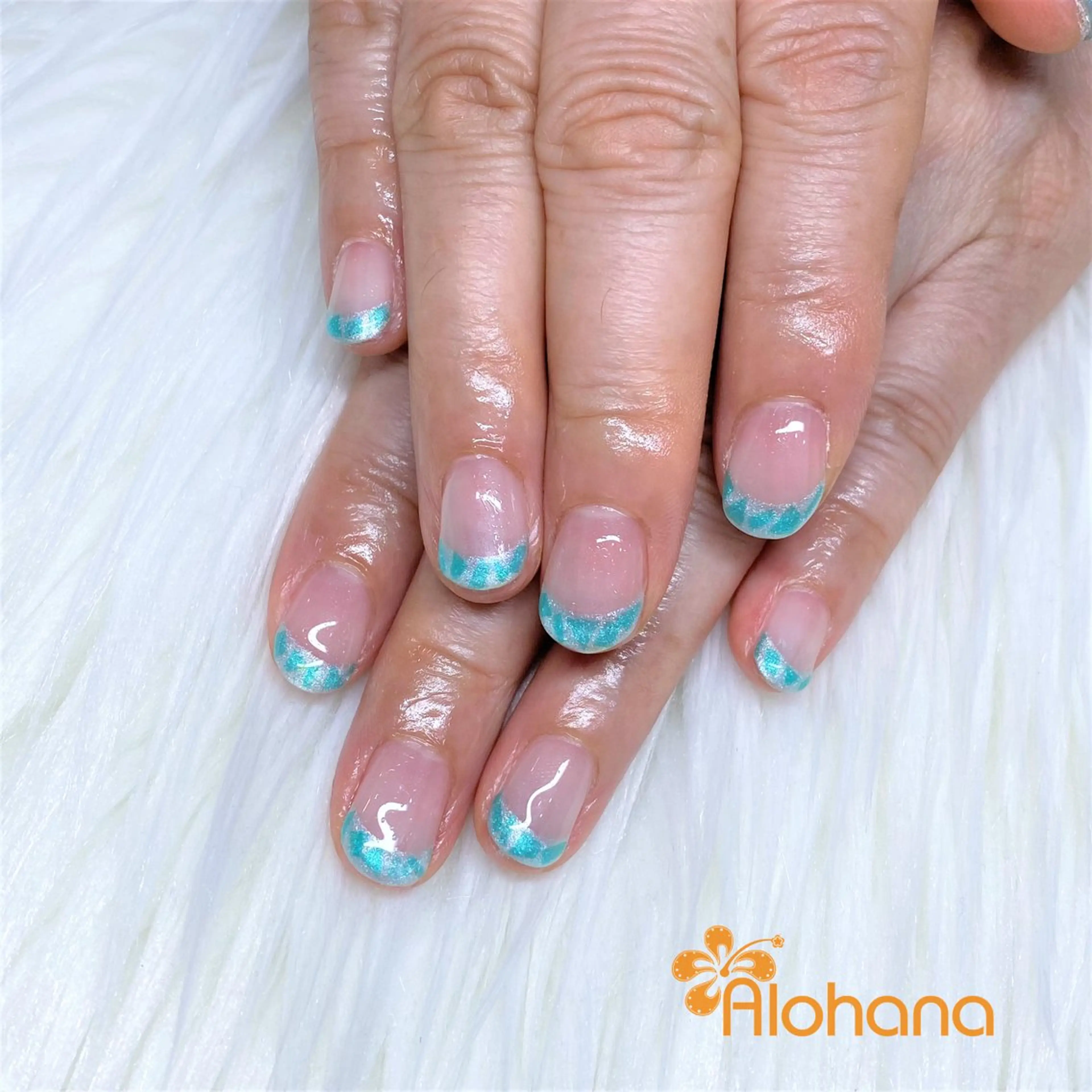 ネイル フレンチネイル ハンドネイル Alohana所属・Alohana Minaのネイルデザイン