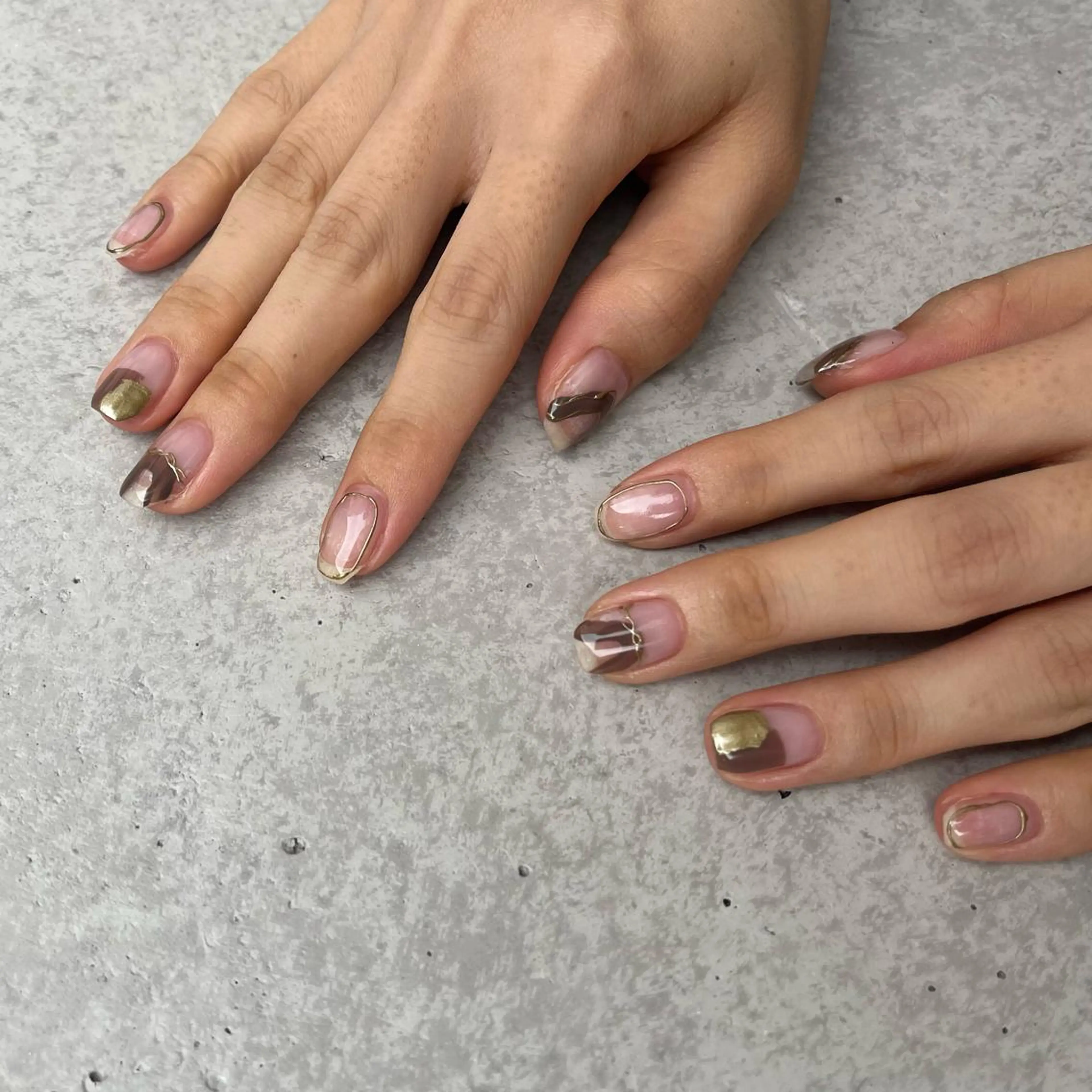 ネイル ハンドネイル 🤎Two ERI🤎のネイルデザイン