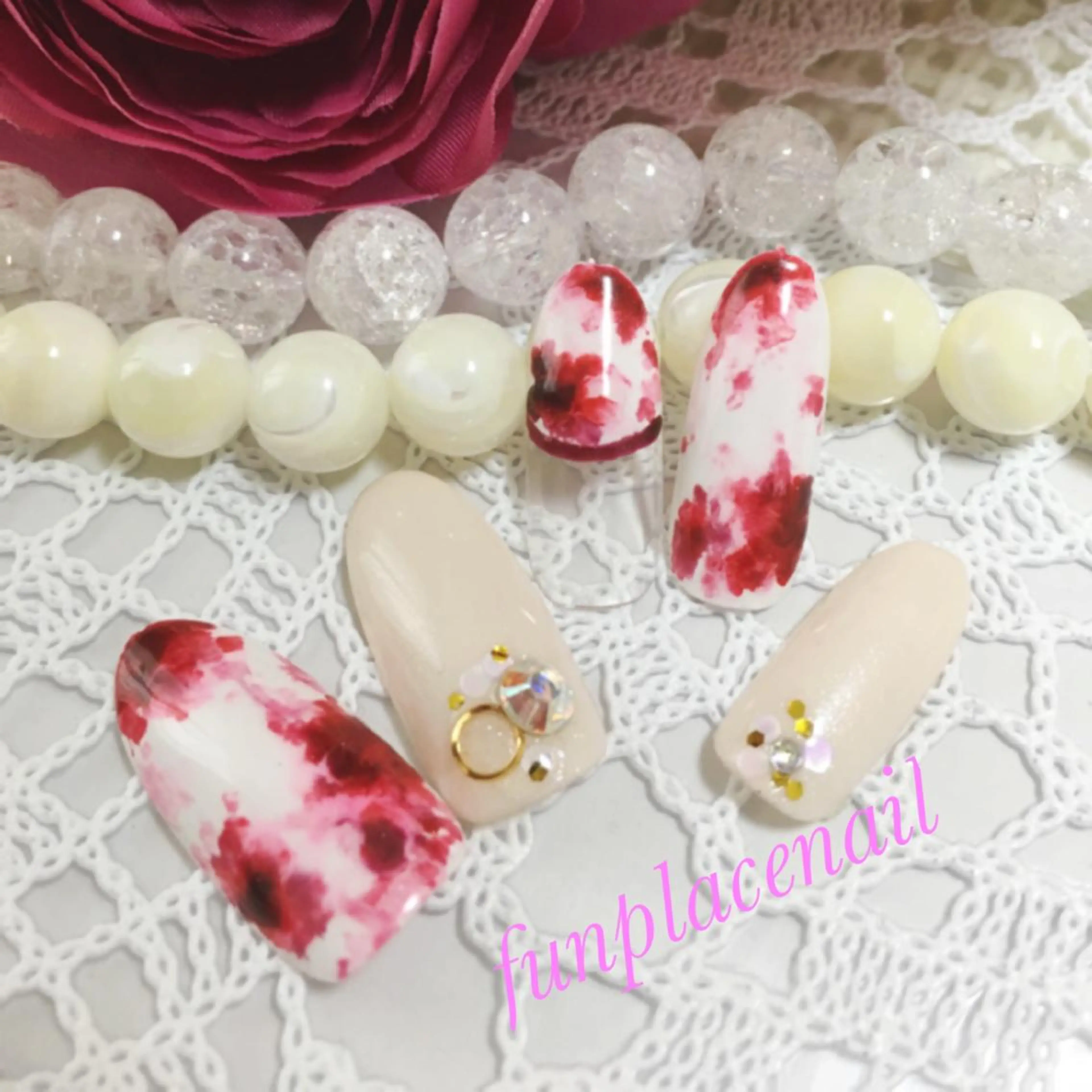 ショート ミディアム セミロング ロング カラー パーマ ヘアアレンジ メンズ キッズ ネイル まつエク アートネイル nail salon＆school felice所属・フェリーチェ瑞江店 新山のネイルデザイン